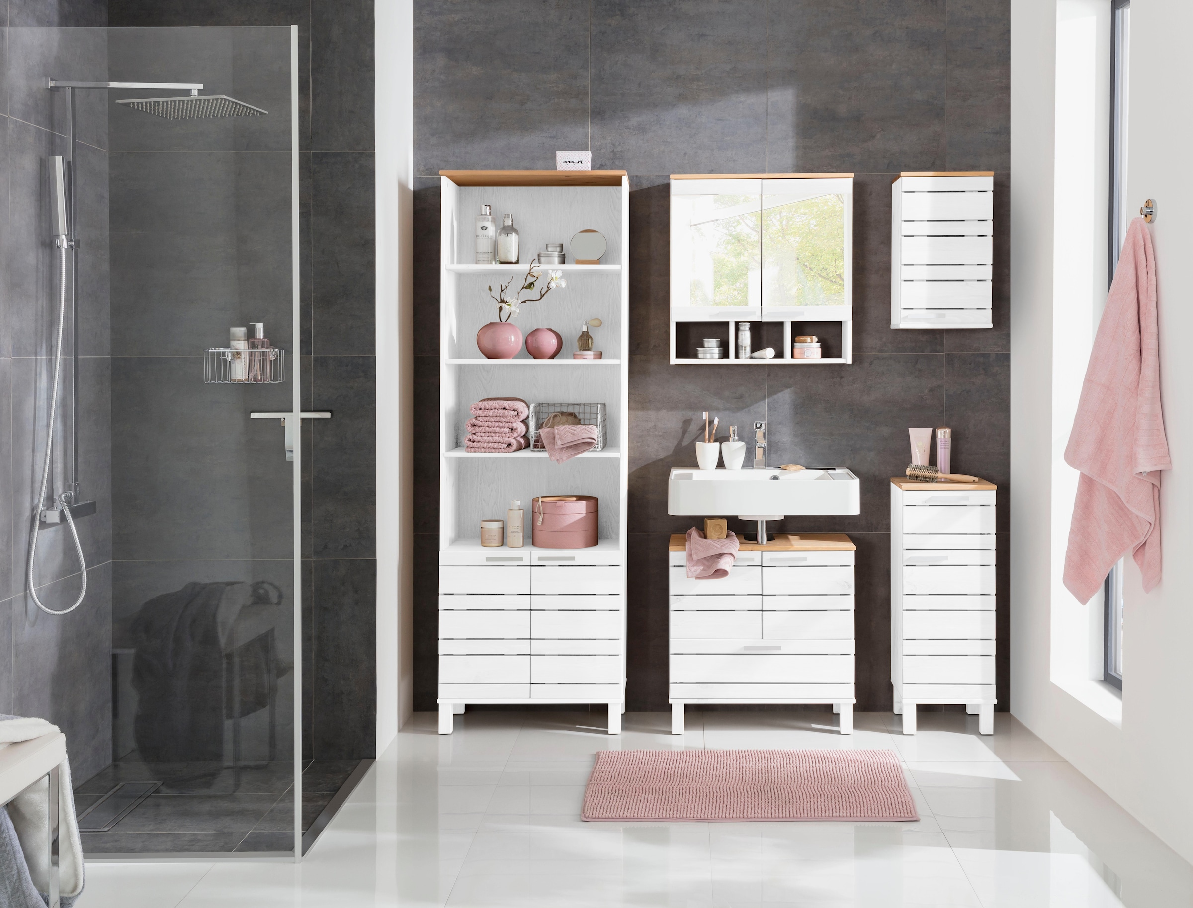 Home affaire Hängeschrank »JOSIE« Breite 30 cm, aus Massivholz, verstellbarer Einlegeboden, Metallgriff