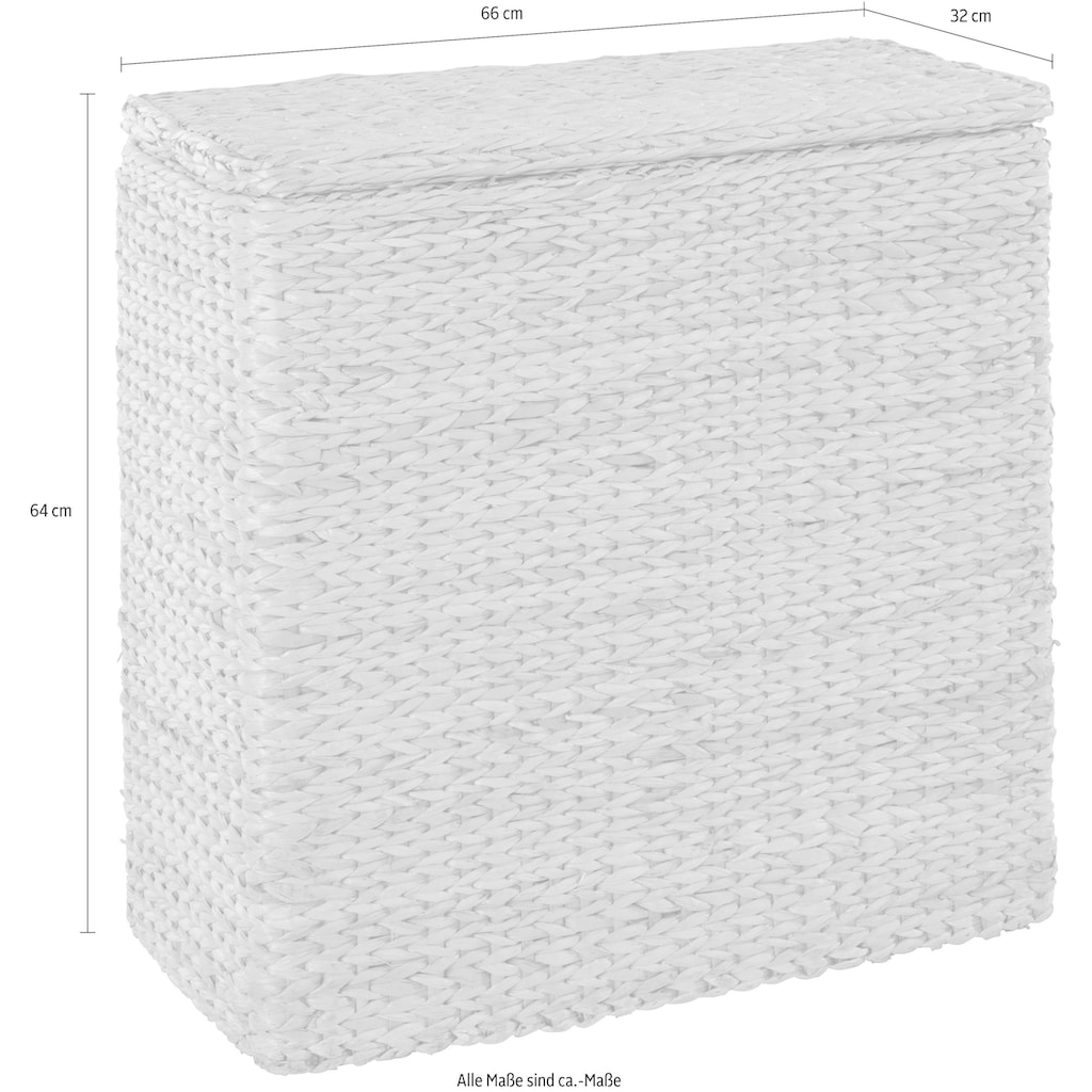 locker Wäschesortierer, geflochtene Binse, Höhe 64 cm