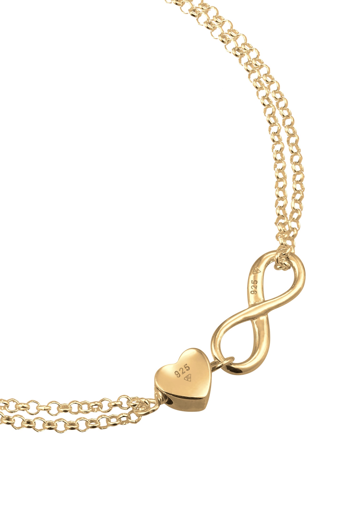 Elli Armkette »Armband Herz Unendlichkeit Infinity 925 Silber«