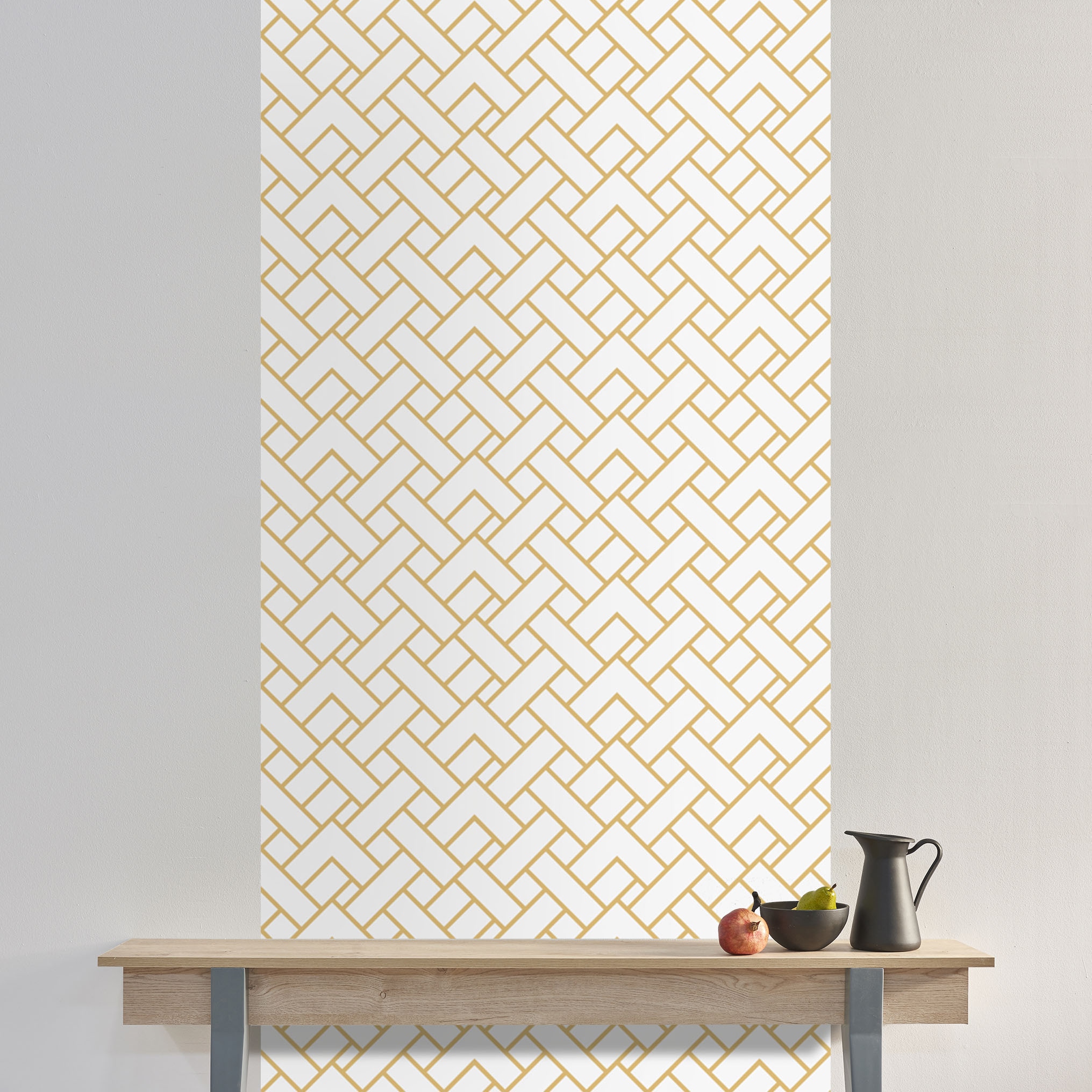 queence Vinyltapete »Domino«, gemustert-Farbverlauf-bedruckt-abstrakt, 90x250cm, selbstklebend, kinderleichte Anbringung, Sticker