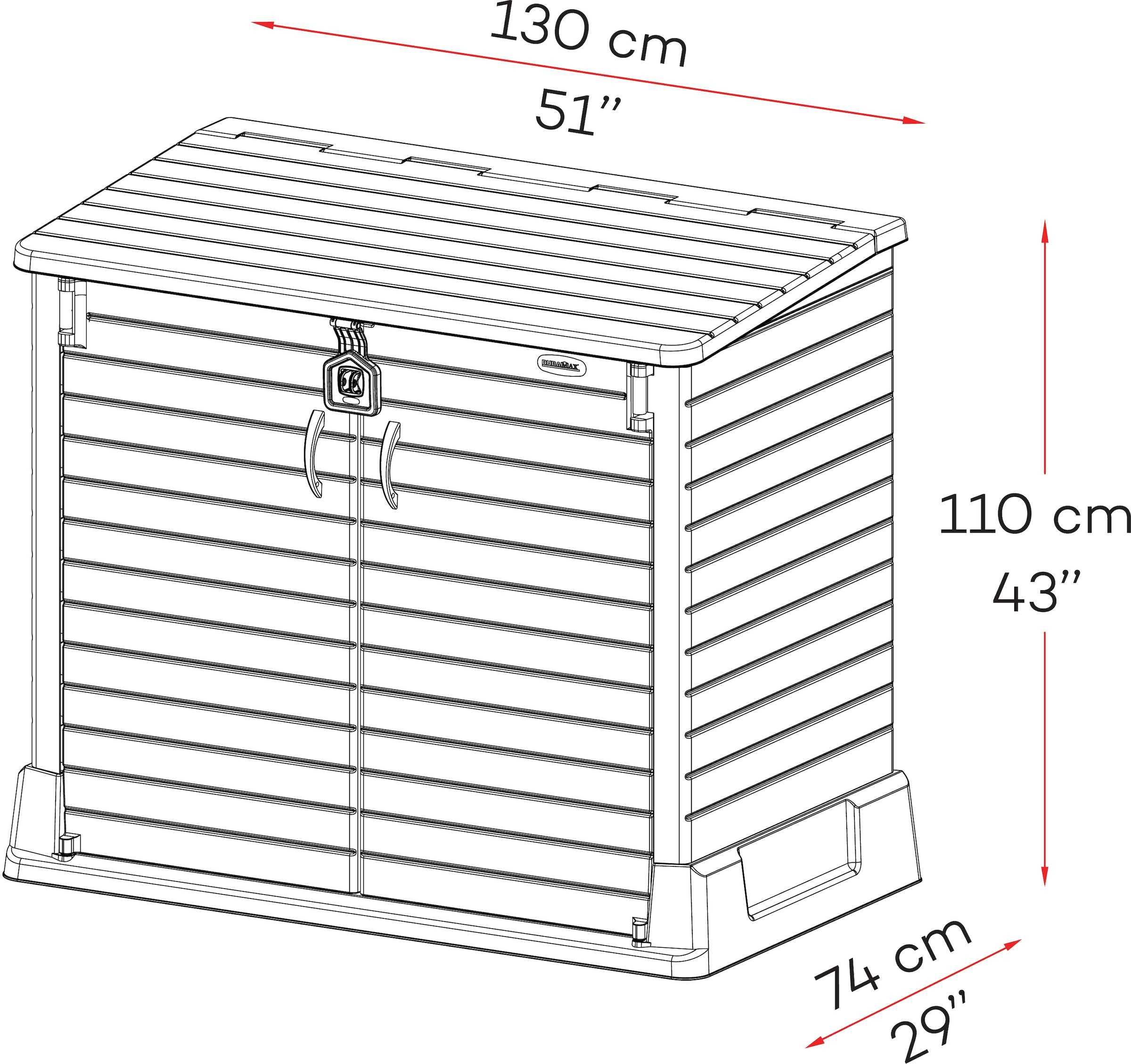VCM Gerätehaus »StoreAway Mülltonnenbox Gartenhaus 850 L«