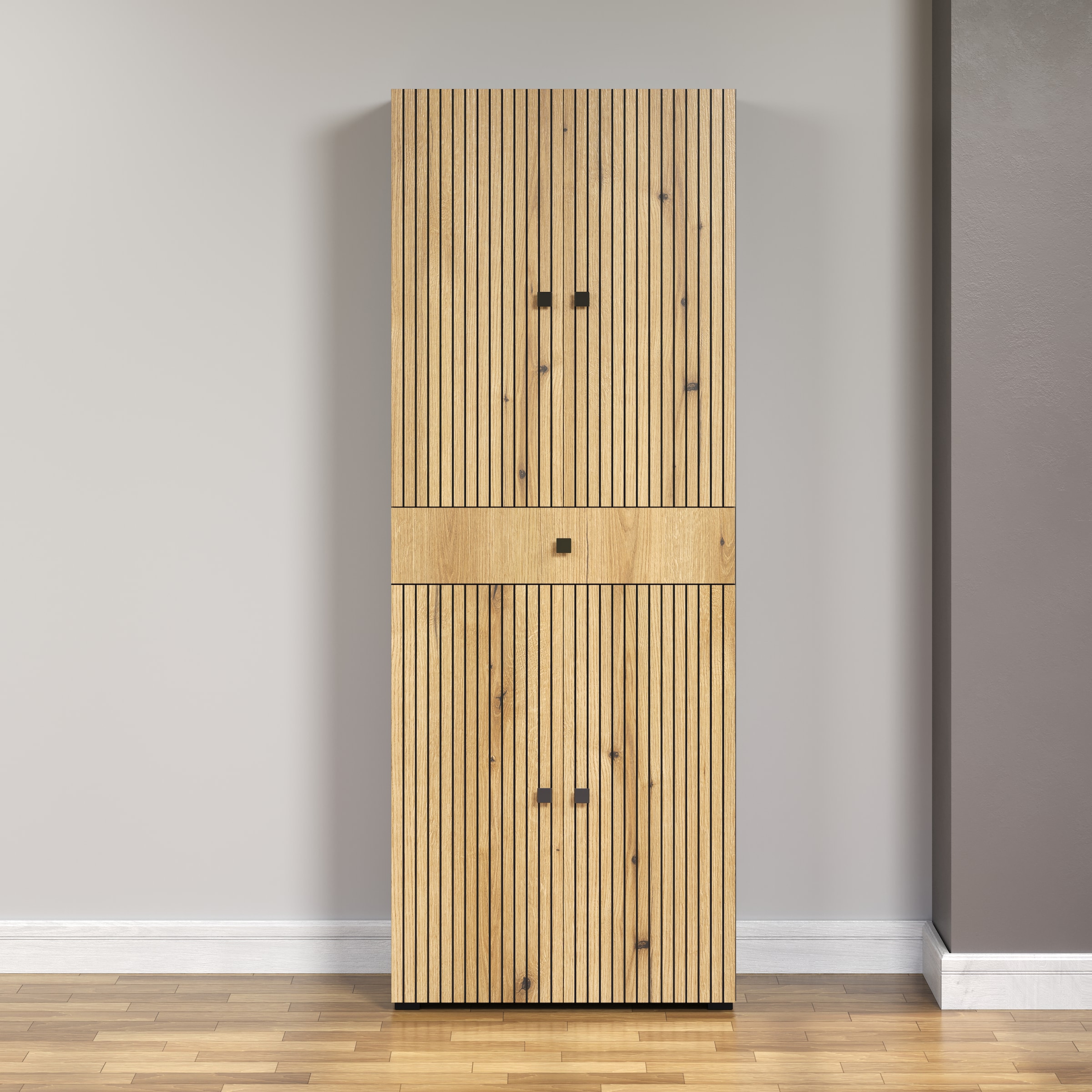 welltime Hochschrank »Amrum« Badezimmerschrank mit und ohne Schublade - (B/T/H) 40-70/31/186 cm