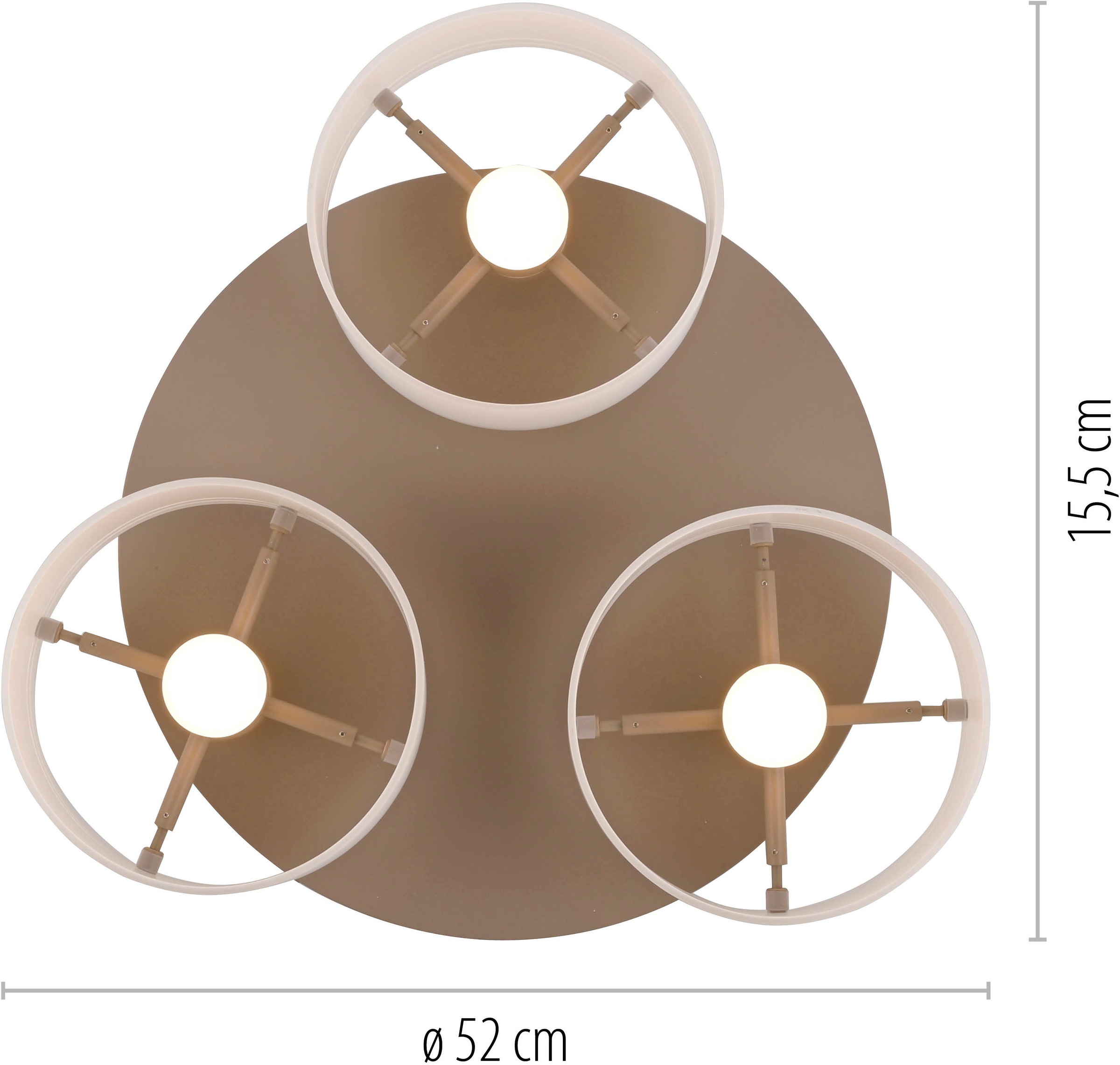Paul Neuhaus LED Deckenleuchte »MARIKA« LED-Board 1 Stk. Warmweiß Stufenlos dimmbar über den Lichtschalter, Memoryfunktion, Opalgläser