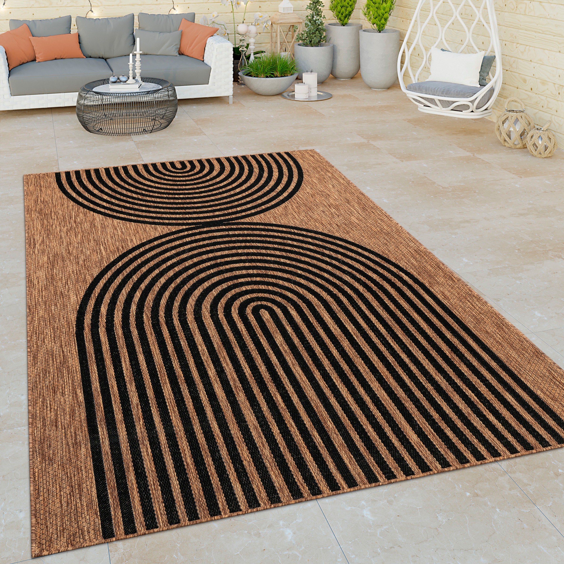 Paco Home »Illusion geeignet Scandi Teppich Flachgewebe, Look, und 328«, rechteckig, In- Outdoor