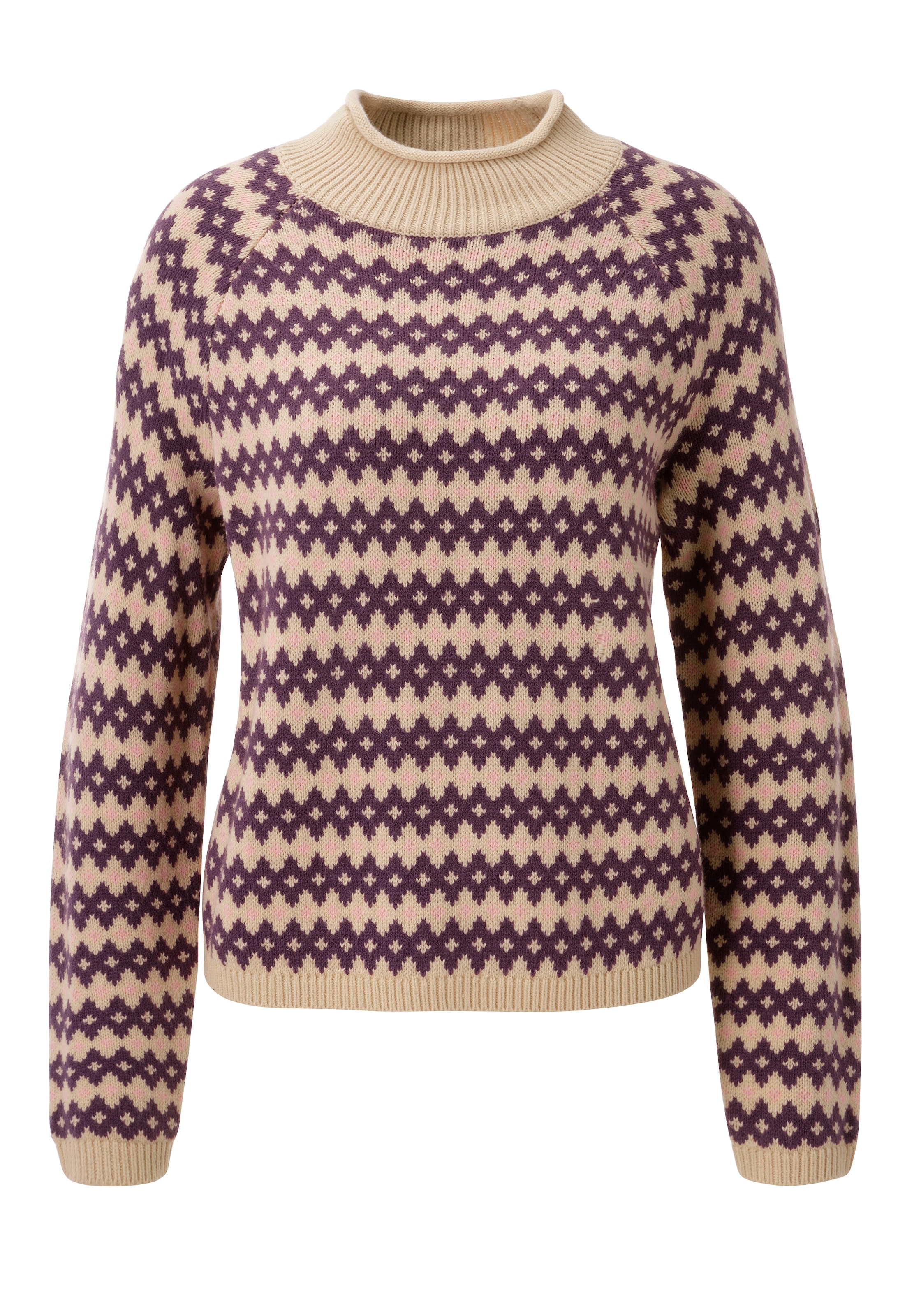 Aniston CASUAL Strickpullover mit farbharmonischem Rauten-Muster - NEUE KOLLEKTION