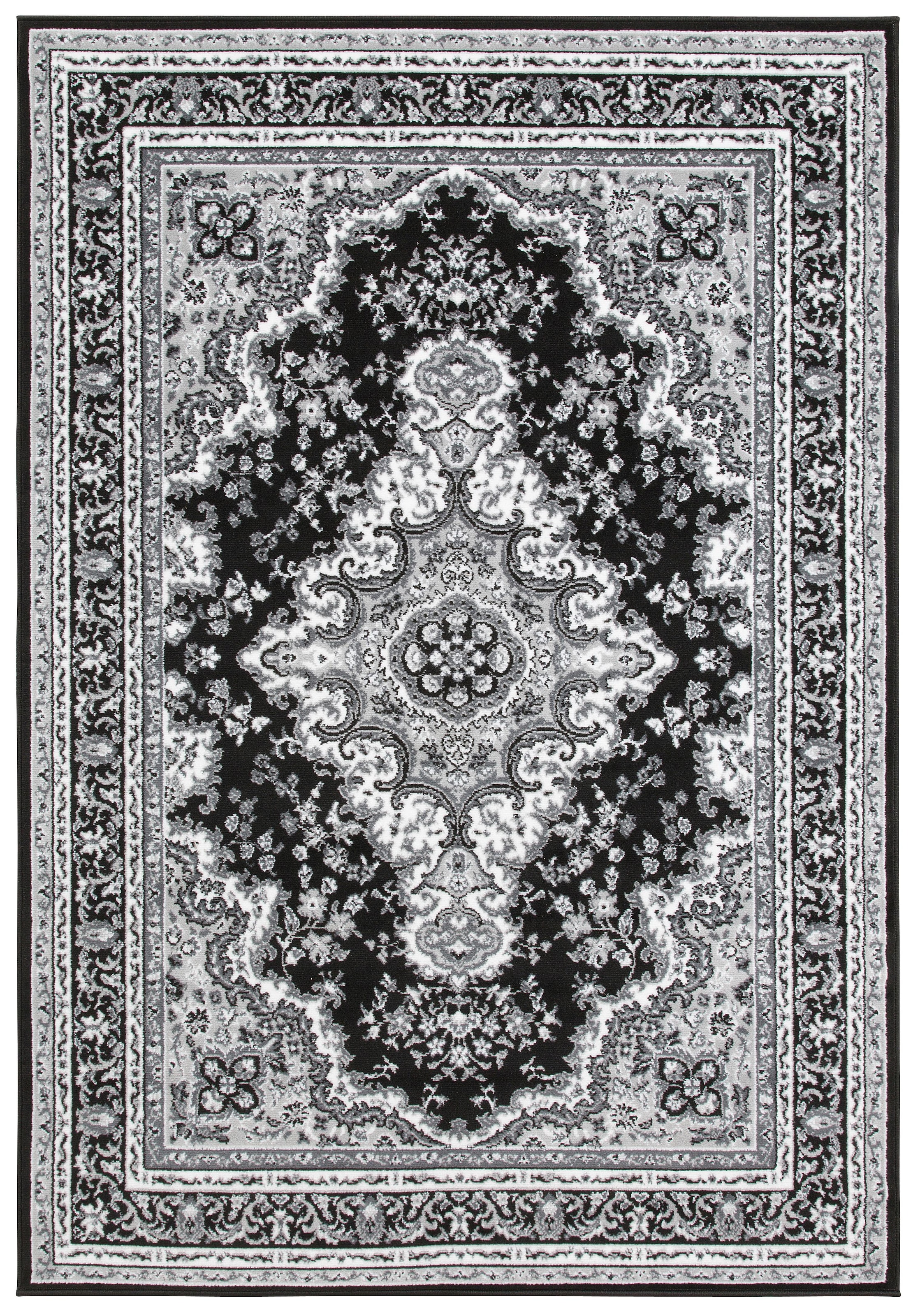 OTTO home Teppich »Oriental, Made in Belgium« rechteckig 7 mm Höhe Orient-Optik, mit Bordüre, Teppich, Kurzflor, Weich, Kundenliebling