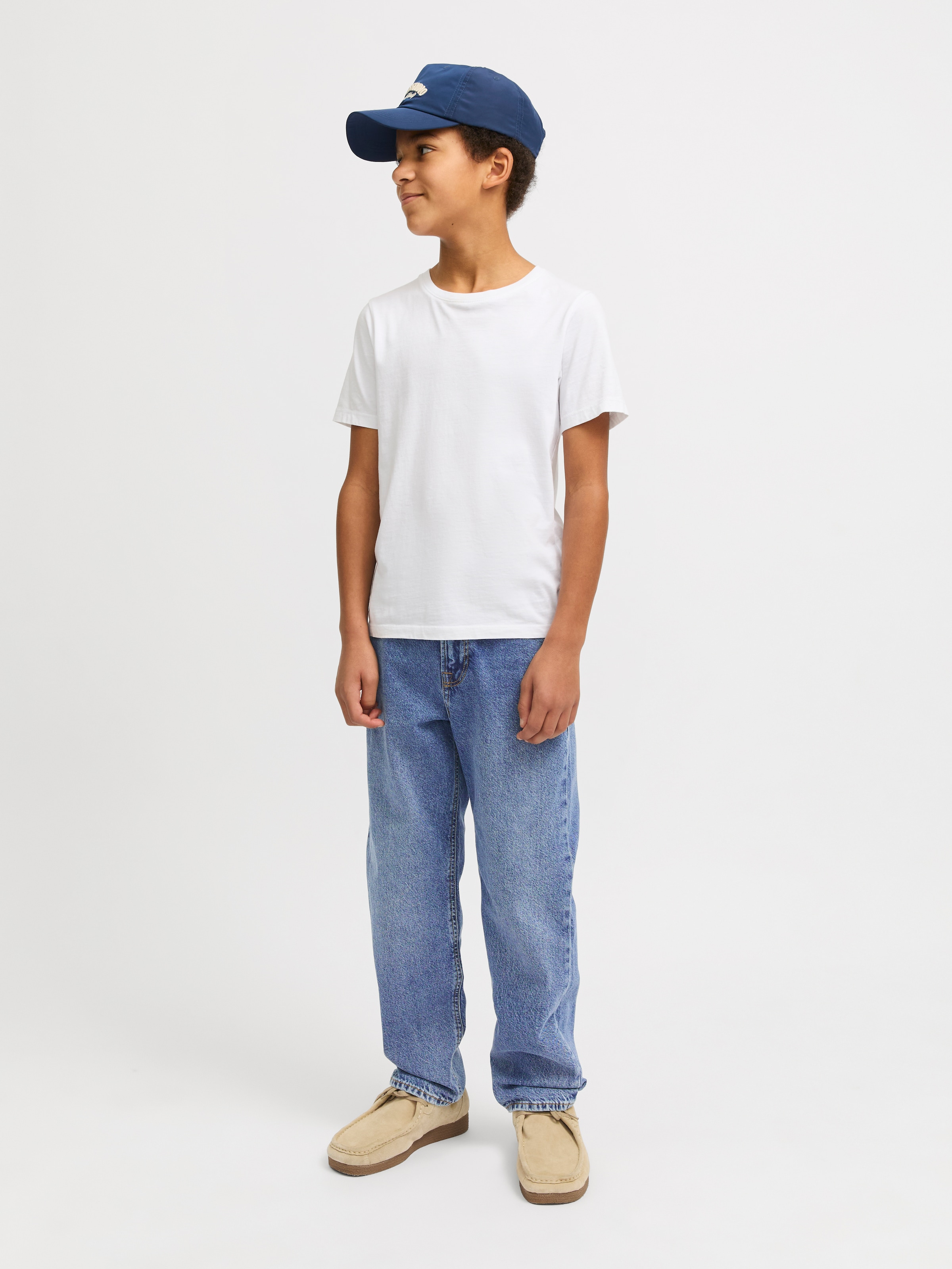 Jack & Jones Junior Relax-fit-Jeans »JJICHRIS mit Abriebeffekten und hohem Tragekomfort« Abriebeffekte, modisch, relaxed fit, Denim