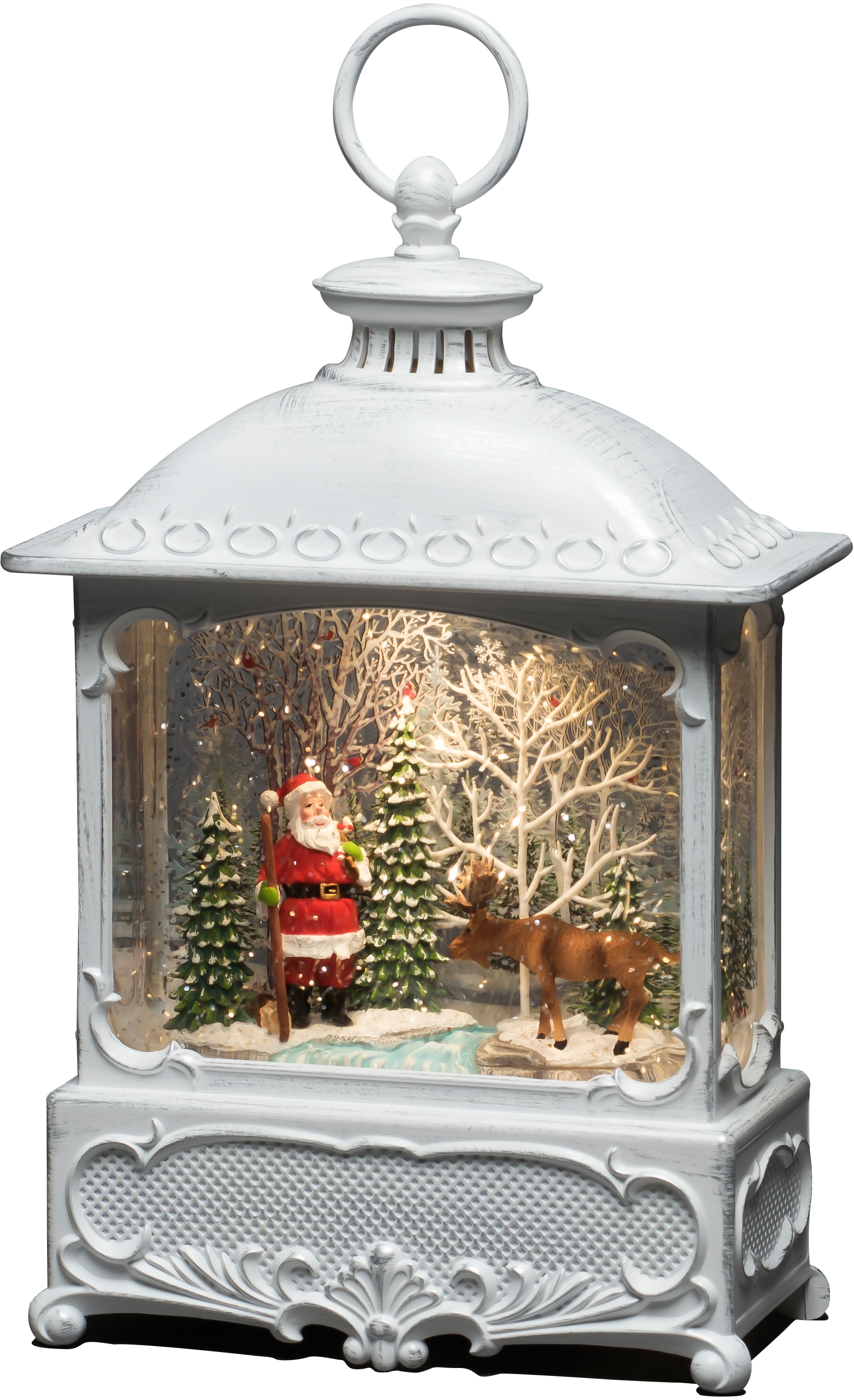 Weihnachtsmann Elch, online 1 kaufen mit KONSTSMIDE XXL »Weihnachtsdeko«, mit LED Jahren batteriebetrieben Wasserlaterne flammig-flammig, 3 Dekolicht | Garantie