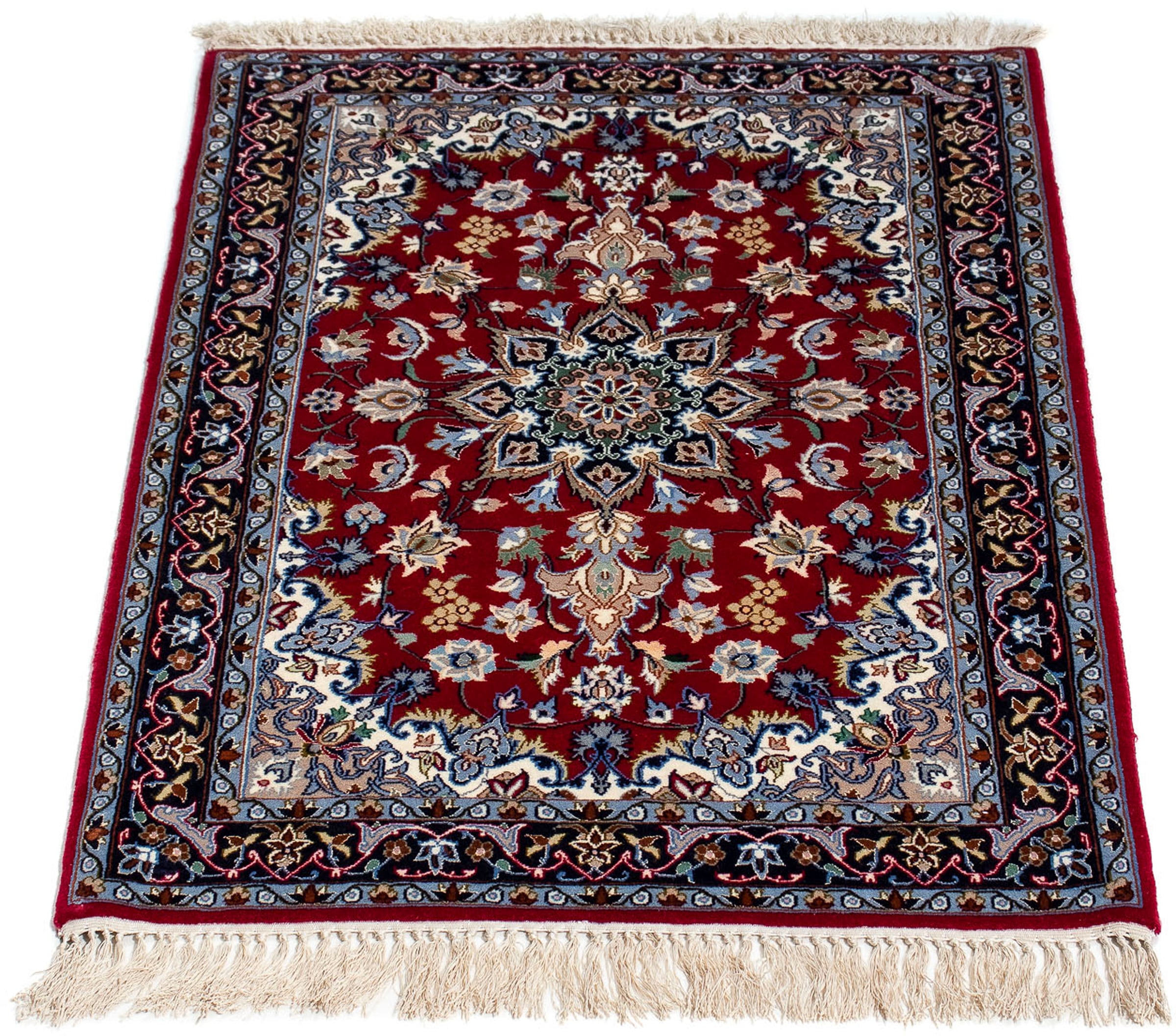 Orientteppich »Perser - Isfahan - Premium - 100 x 70 cm - dunkelrot«, rechteckig,...