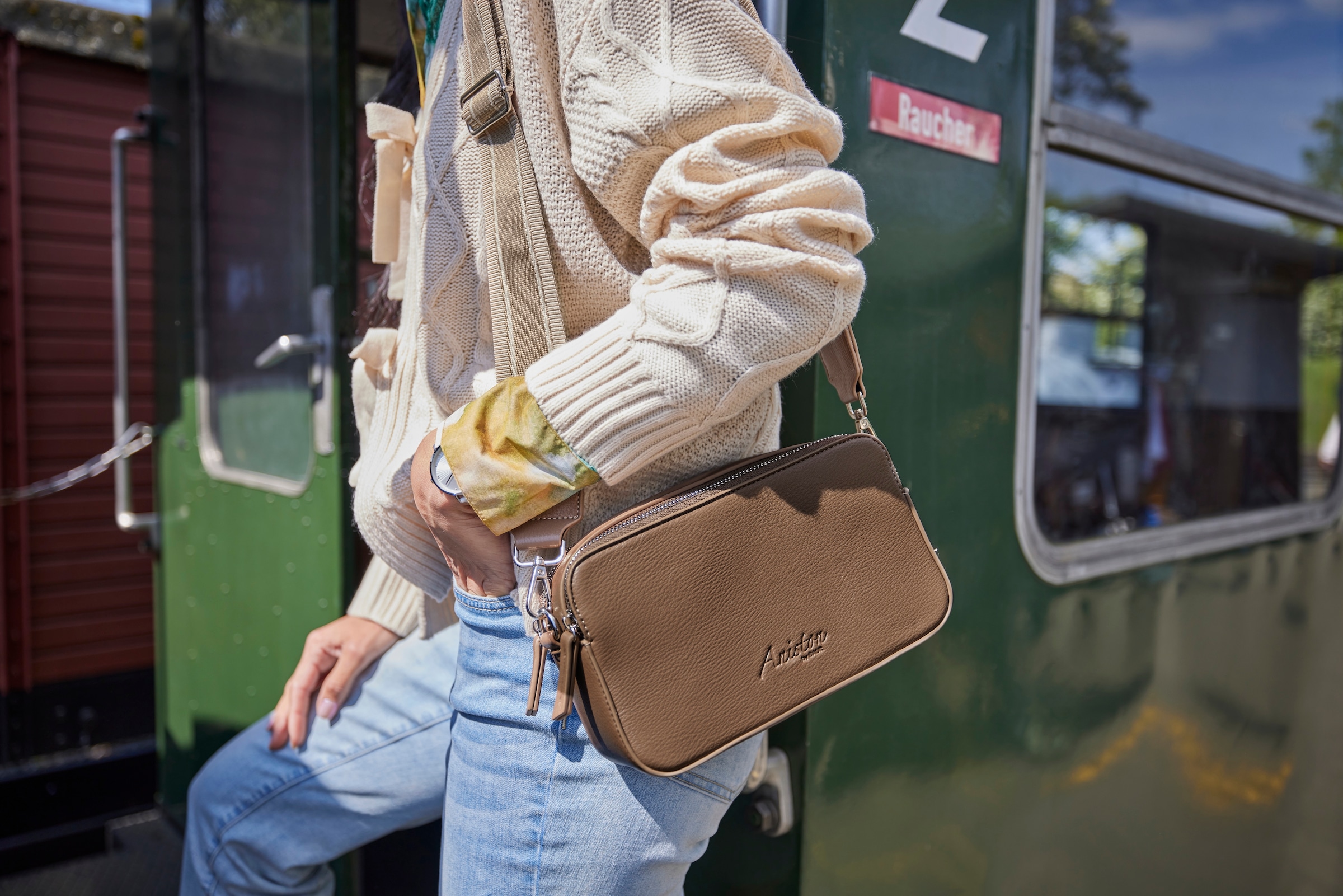 Aniston ACCESSOIRES Umhängetasche »Vera«, Handtasche, Citybag, Tragetasche, Boxbag