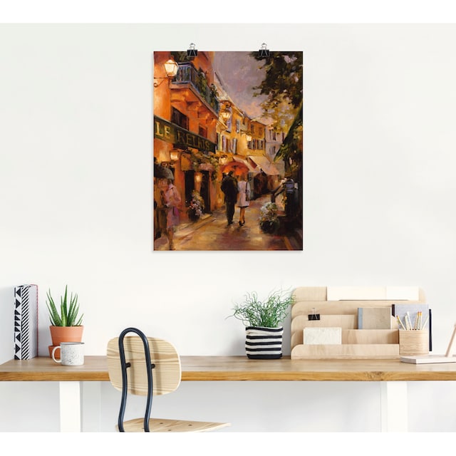 Artland Wandbild »Abend in Paris I«, Frankreich, (1 St.), als Leinwandbild,  Wandaufkleber oder Poster in versch. Größen auf Rechnung bestellen