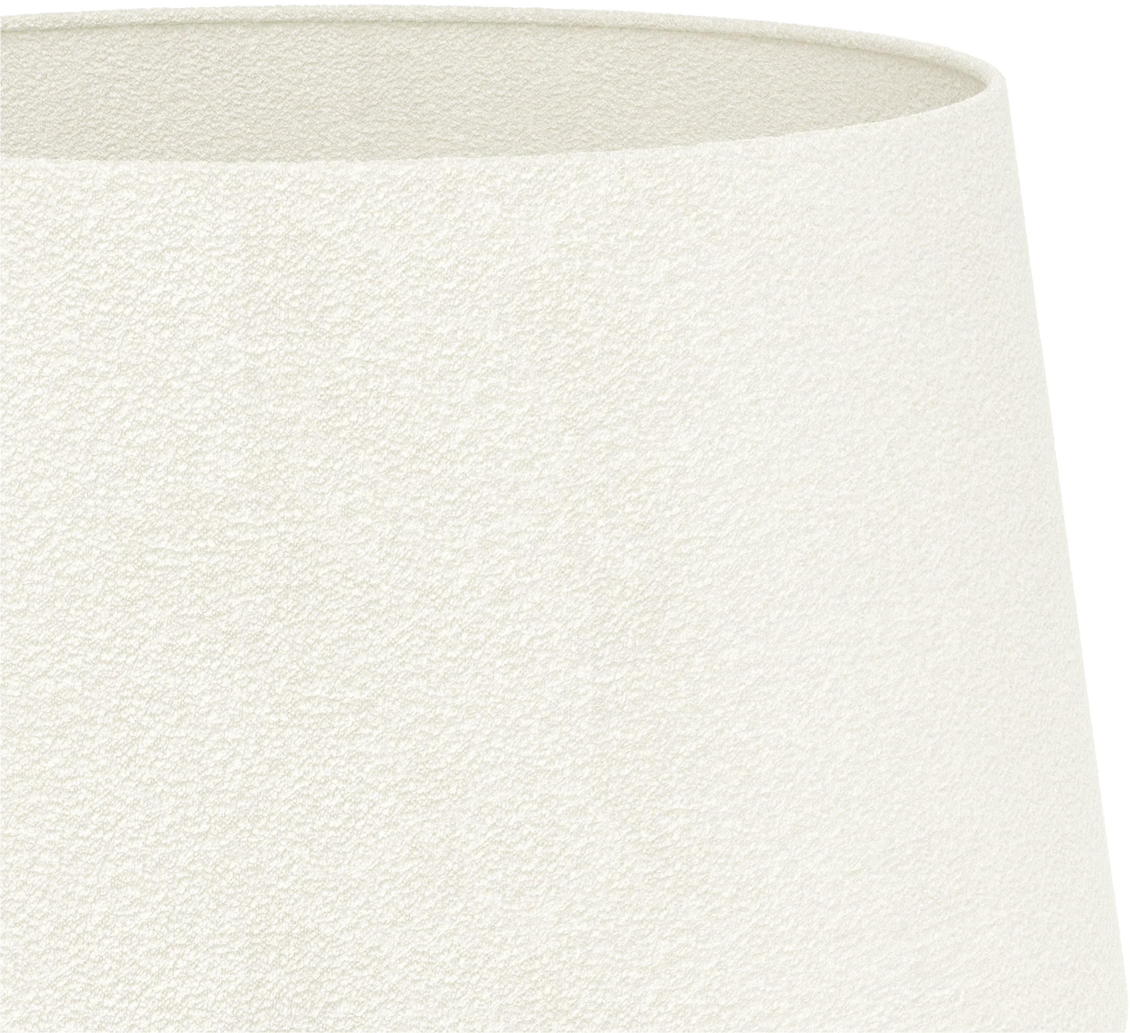 EGLO Stehlampe »FEBRES Stehlampe - Stahl - E27 - 1X60W - IP20« E27 1 Stk. Standlampe, Bouclé Stoff, weiß, schwarz, Wohnzimmer, H153 x Ø 35 cm