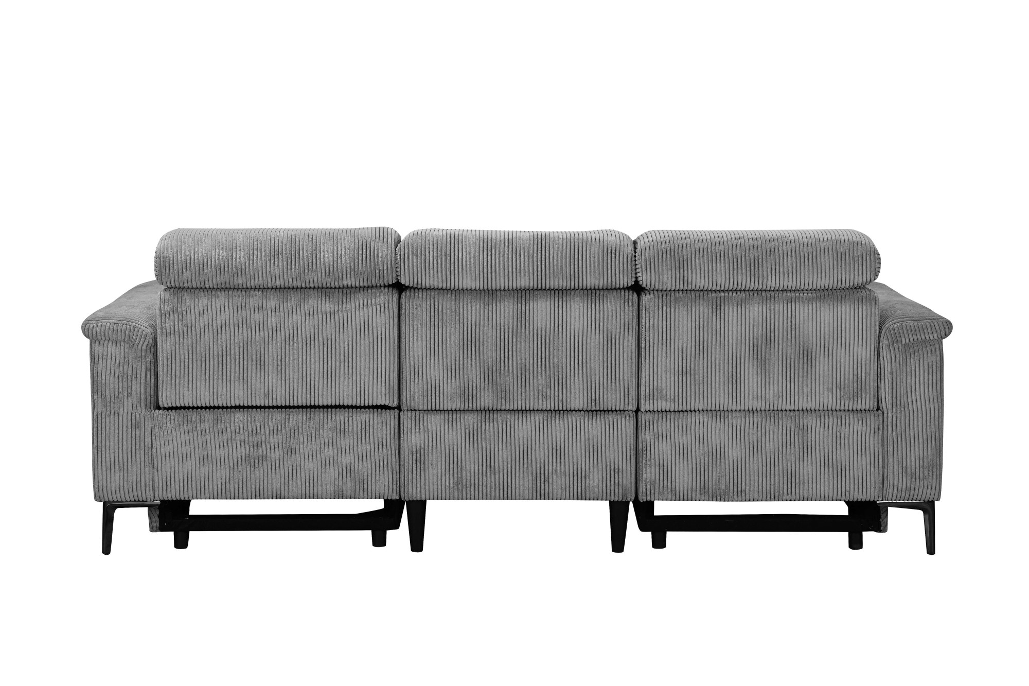 Places of Style 3-Sitzer »Lund Cord, mit manueller o. elektrischer Relaxfunktion in 2 Sitzen,«, USB-A, Kopfteilverstellung, Breite 222 cm