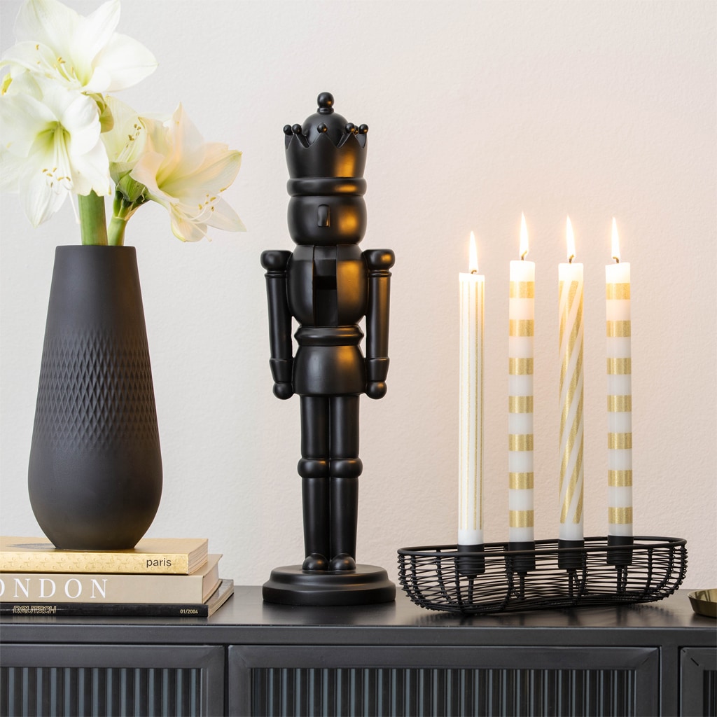 Villeroy & Boch Dekofigur »Deko-Nussknacker Christmas Chic 46,5 cm schwarz« handwäsche empfohlen