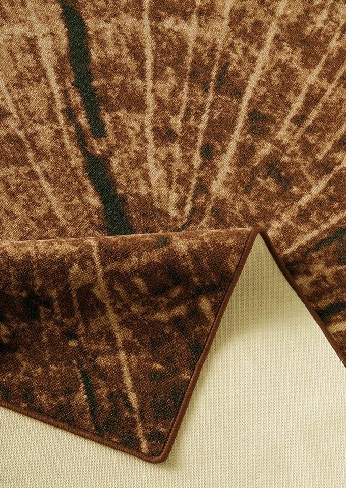 HANSE Home Teppich »Baumstamm -Optik«, rechteckig, 9 mm Höhe, Holz Optik, Natur, Rutschfest, Wohnzimmer, Schlafzimmer, Esszimmer