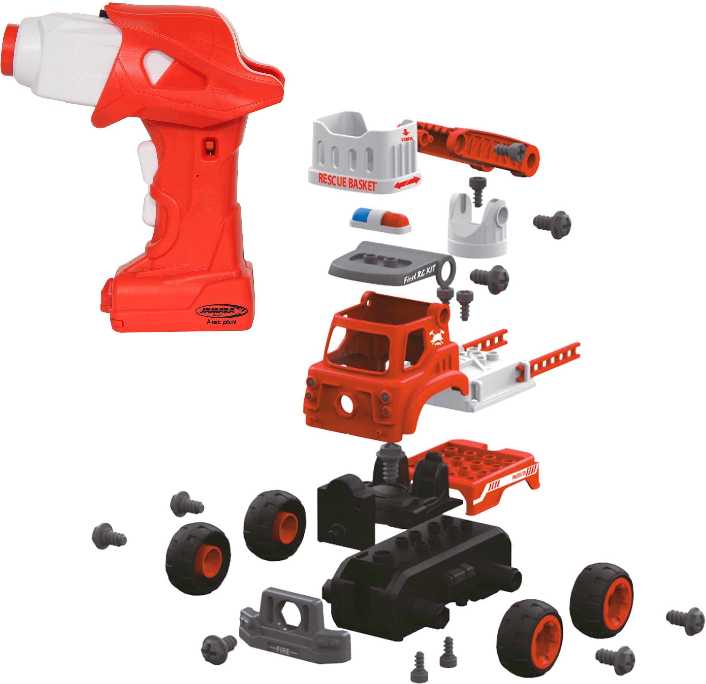 Jamara RC-Auto »First RC - Feuerwehrauto«, (33 tlg.), mit Akkuschrauber