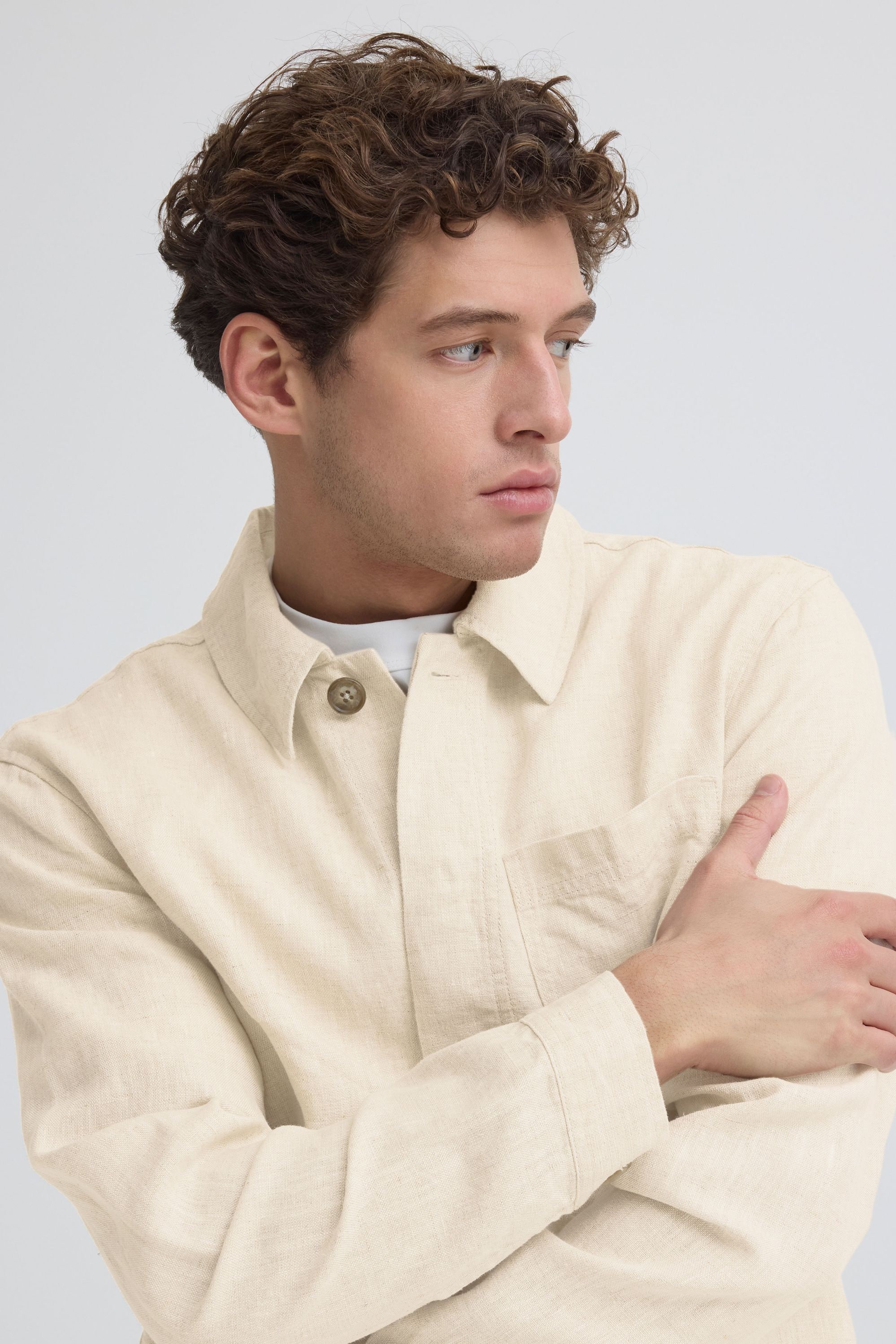 Casual Friday Hemdjacke »Hemdjacke CFEvensen Linen Mix«