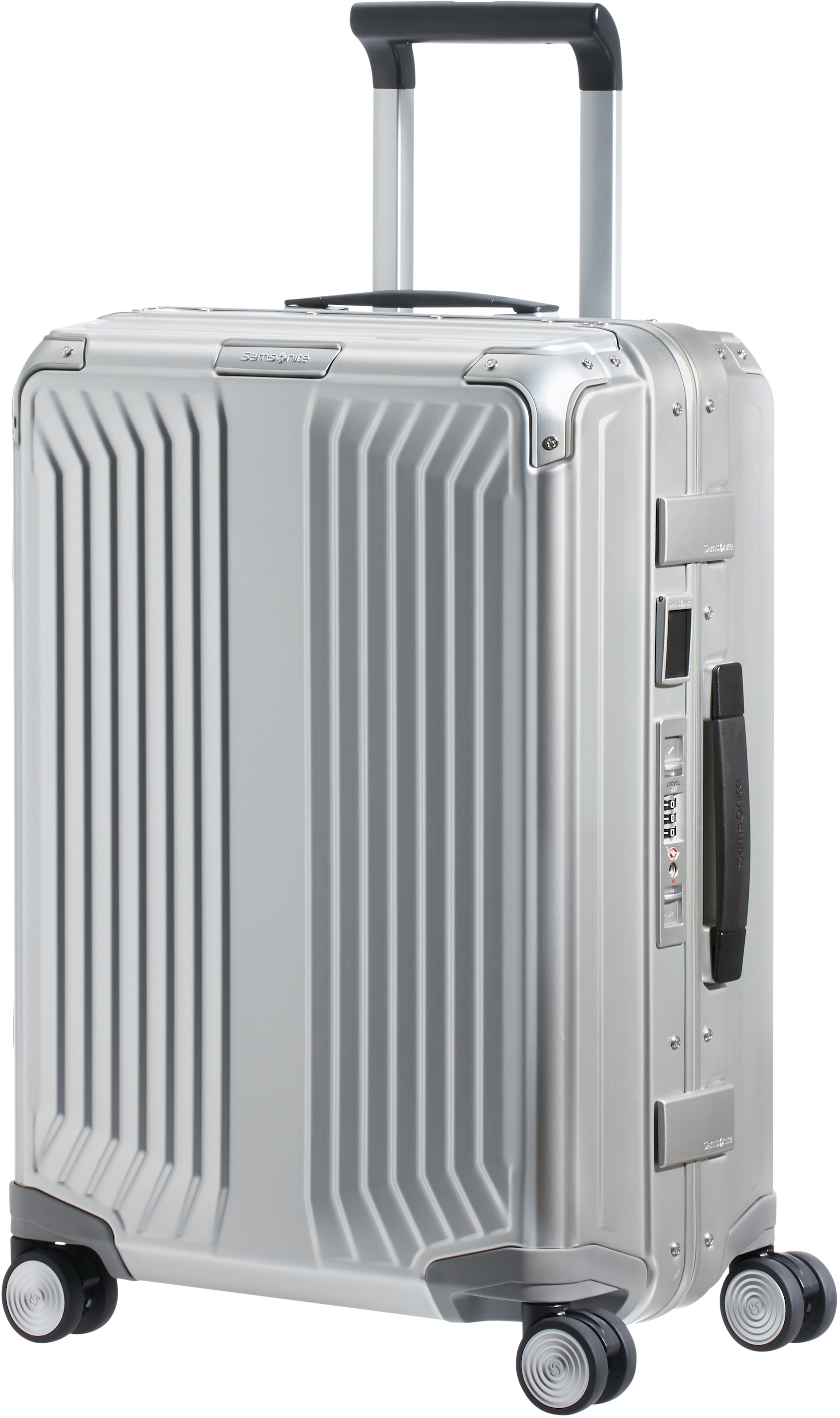 Samsonite Hartschalen-Trolley »LITE-BOX ALU«, 4 Rollen, Hartschalenkoffer Premium-Aluminium Großer-Koffer TSA-Zahlenschloss