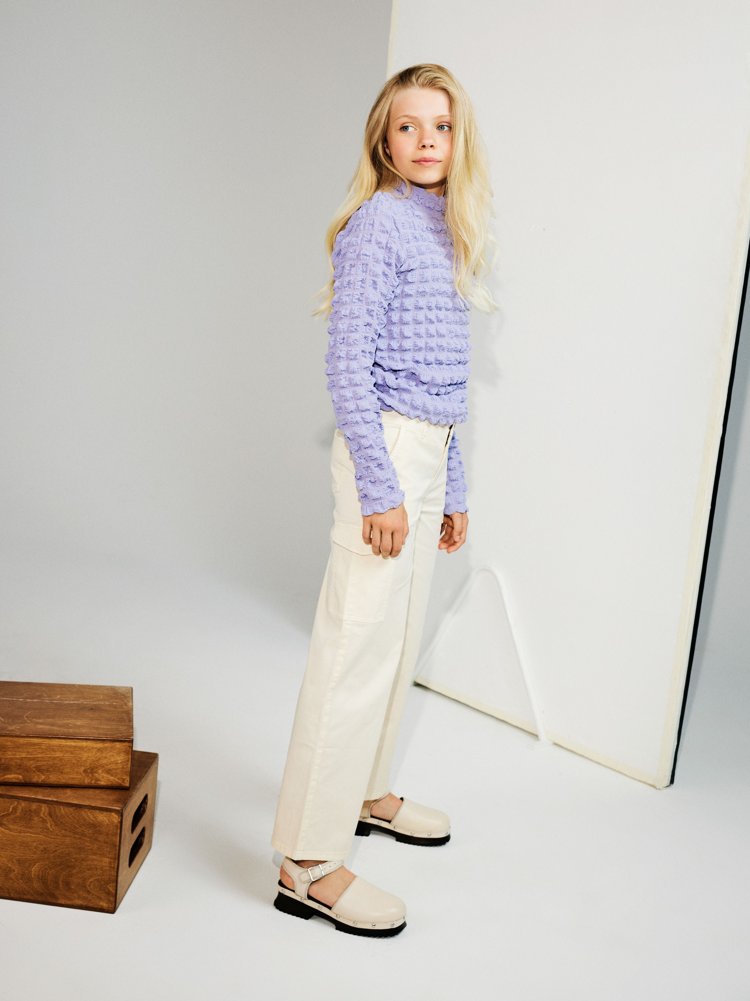 Name It Cargohose »NKFROSE für Mädchen mit Cargotaschen und Stretch«, unifarben, modisch, regular fit, Baumwollmischung, Web