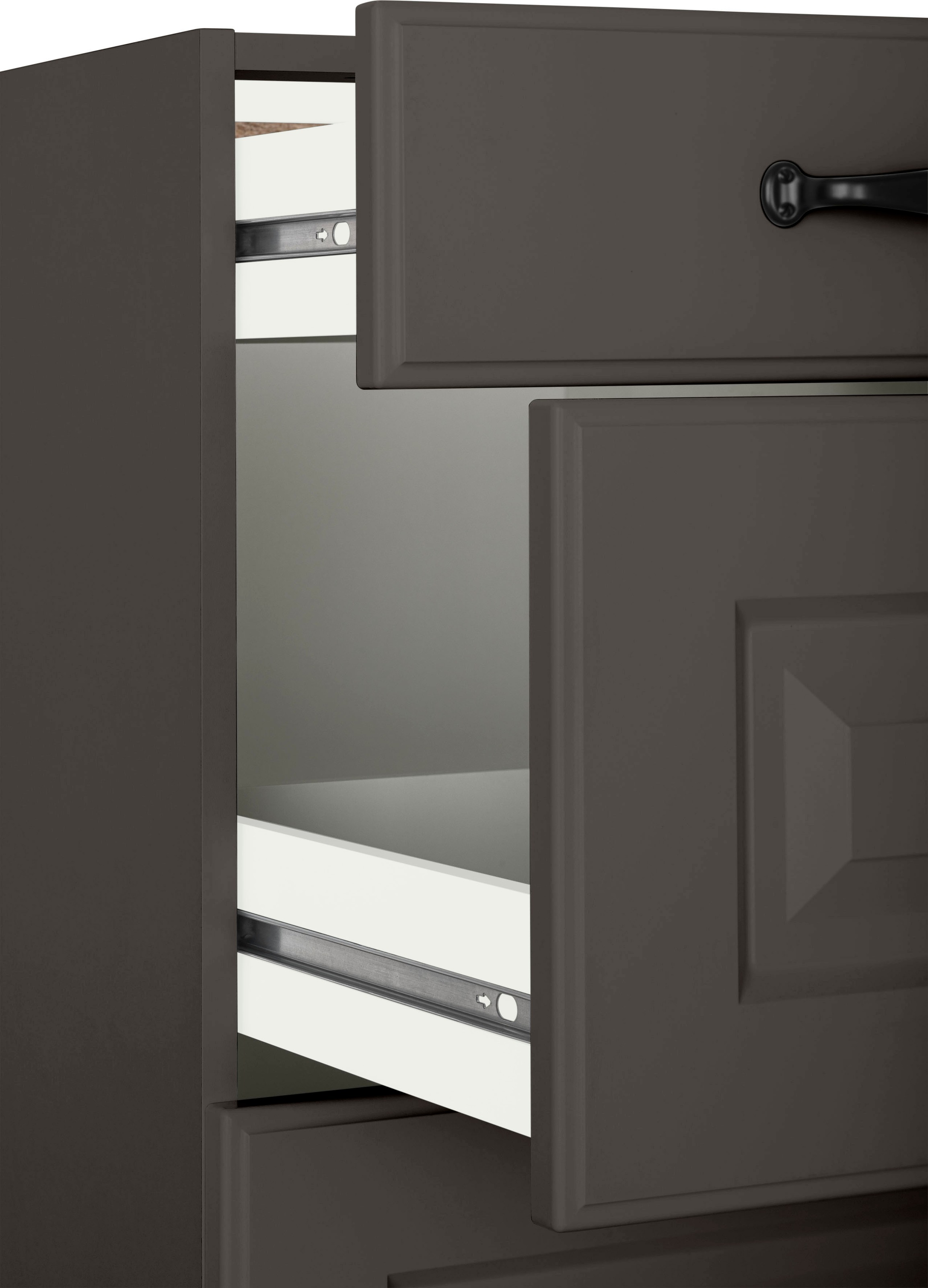 wiho Küchen Auszugsunterschrank »Erla«, 50 cm breit mit Kassettenfront, 2 großen Auszügen, ohne Arbeitsplatte