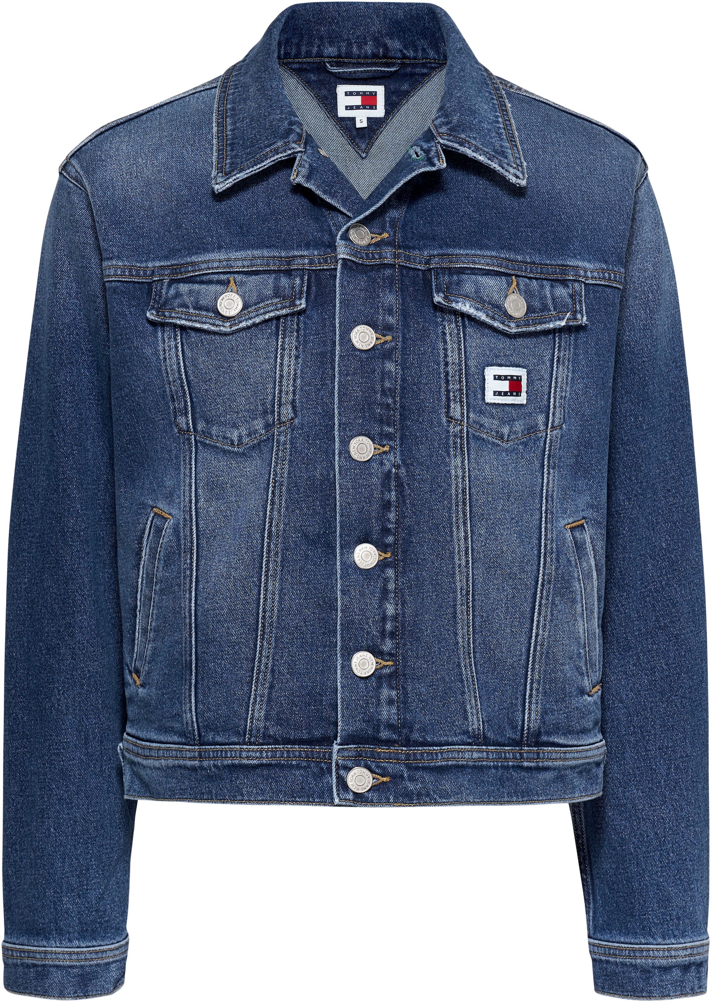 Tommy Jeans Jeansjacke »MOM CLS JACKET AH6158«, mit Logopatch