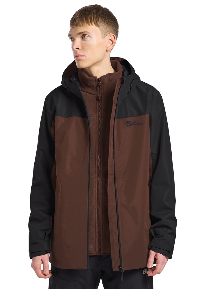 Jack Wolfskin 3-in-1-Funktionsjacke »TAUBENBERG 3IN1 JKT M«, mit Kapuze, 3in1, wasserdicht, Übergangsjacke