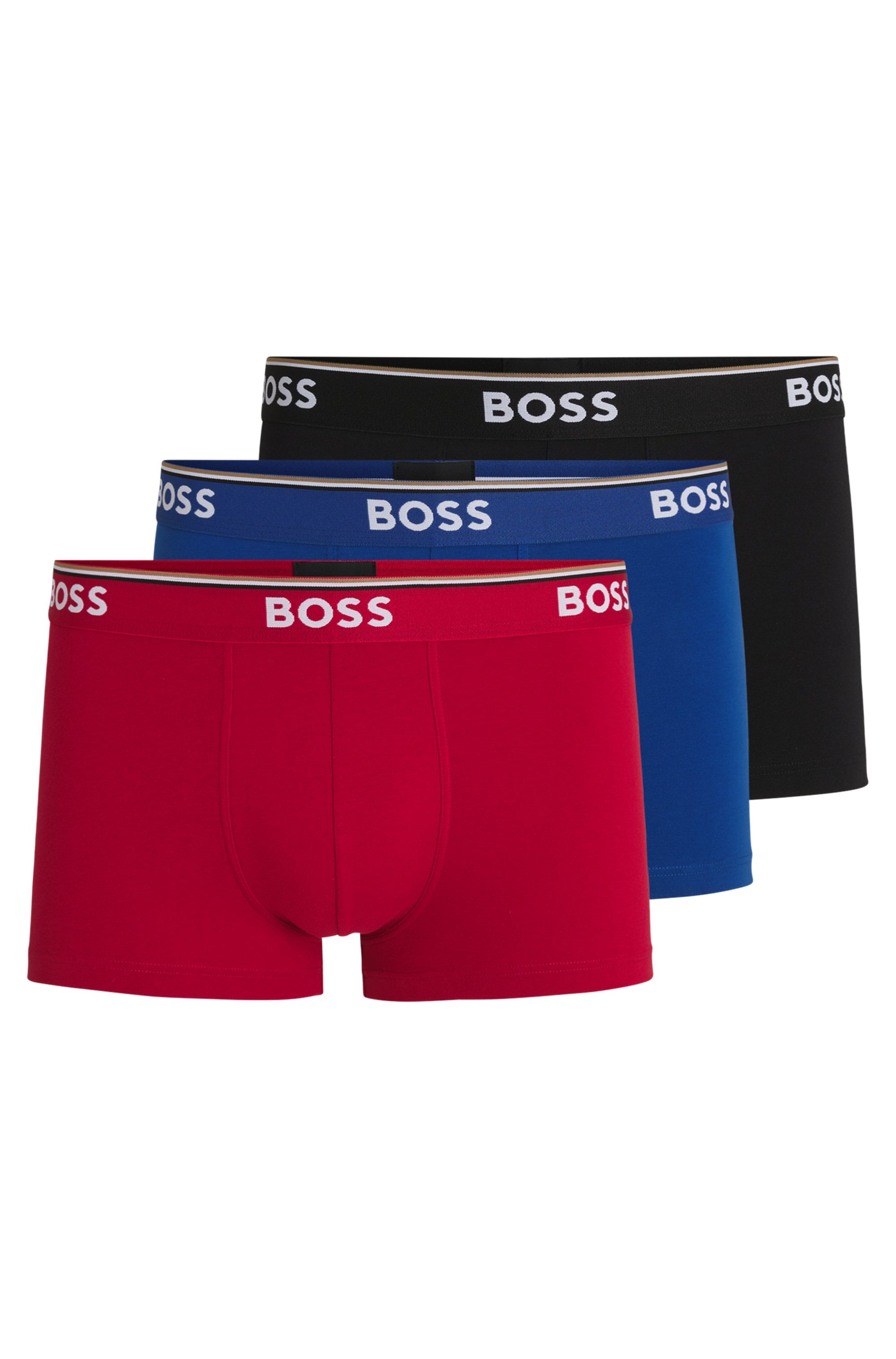 BOSS Boxer »TRUNK 3 PACK«, (3 St.), BOSS Schriftzug auf dem Bund