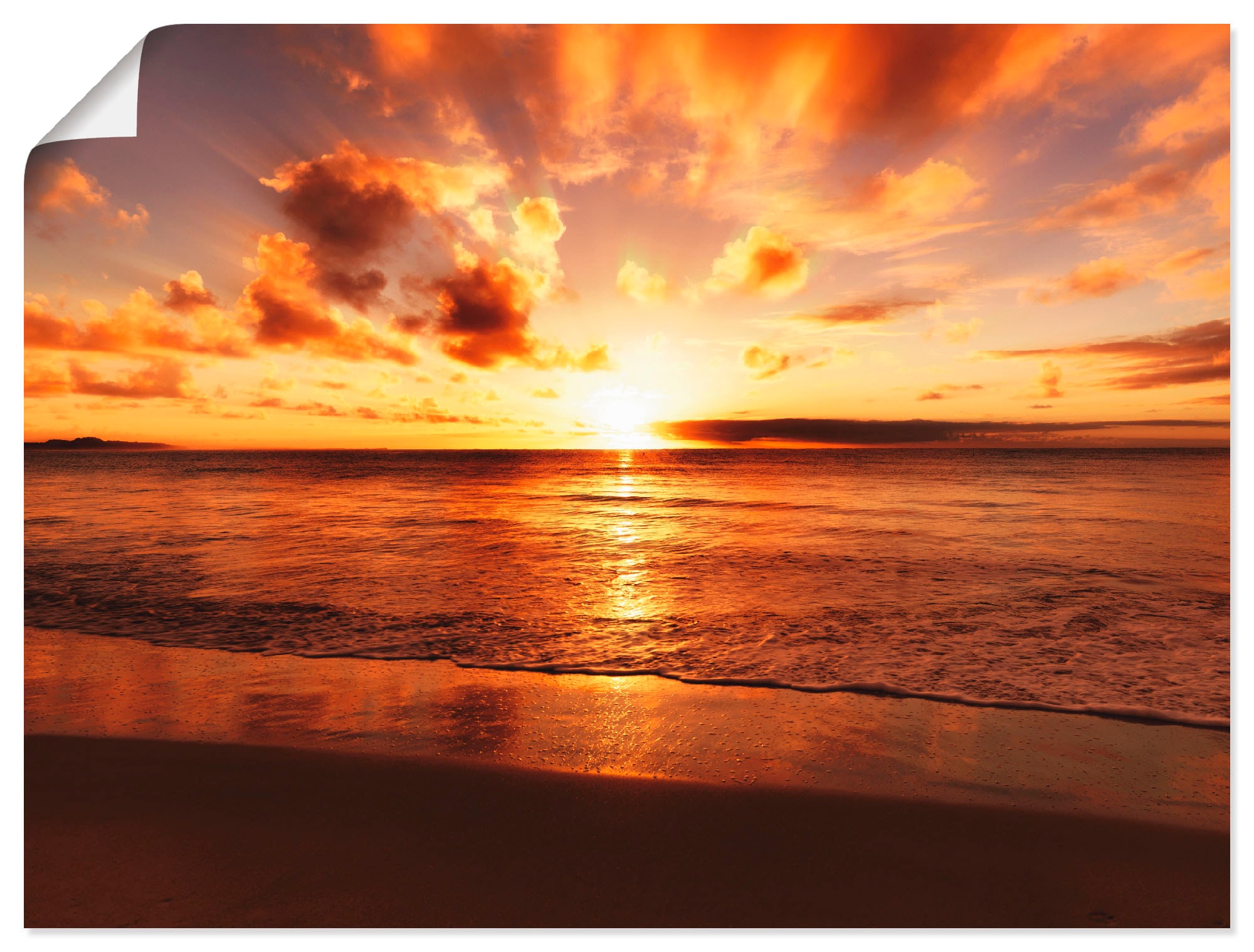 Artland Wandbild »Schöner Sonnenuntergang Strand«, Gewässer, (1 St.), als Alubild,... kaufen