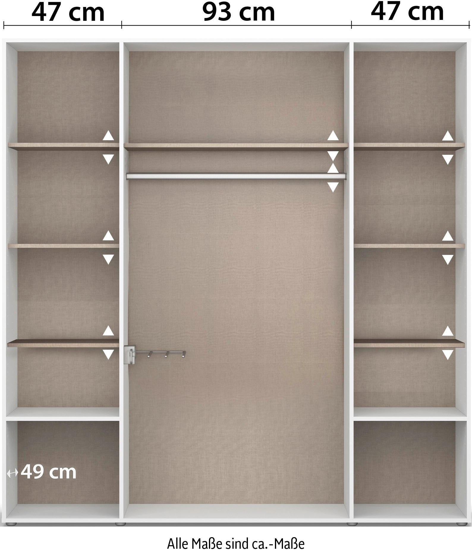 rauch Drehtürenschrank »Voyager, Kleiderschrank mit Außenschubkästen, Garderobe«, (in 3 verschiedenen Ausstattungen BASIC/CLASSIC/PREMIUM), Made in Germany