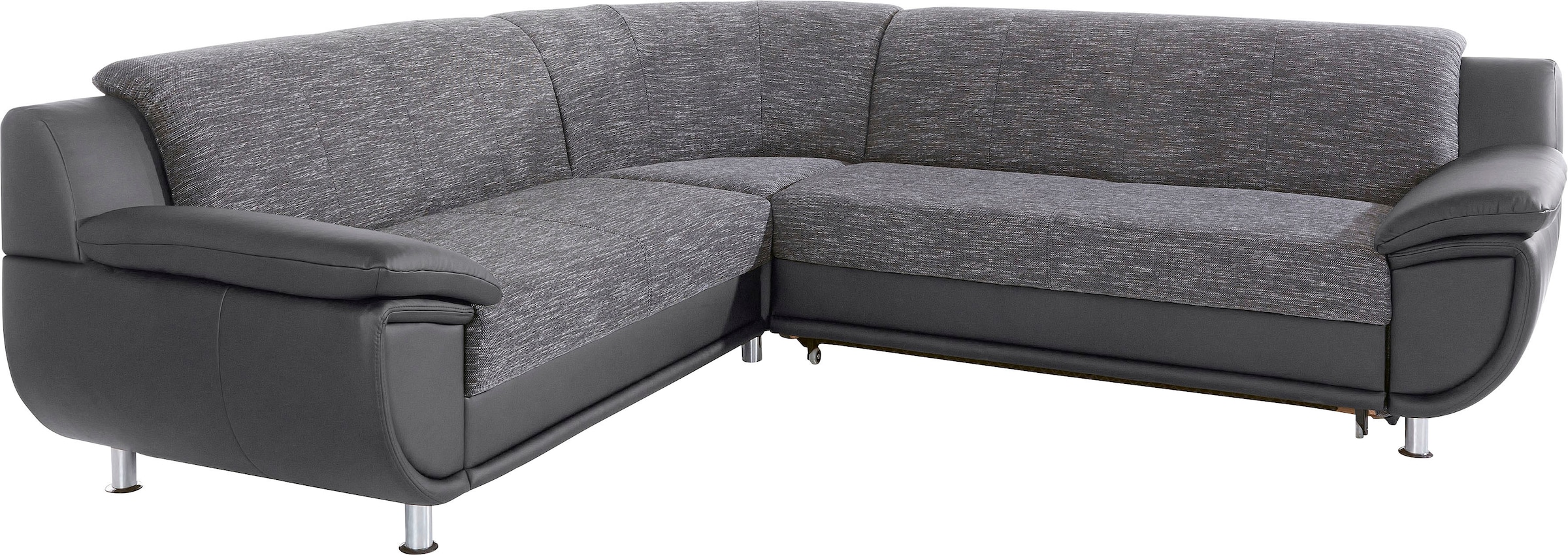 TRENDMANUFAKTUR Ecksofa »Rondo 3, zeitlos und modern, im Materialmix, L-Form«, wahlweise Federkern für hohen Sitzkomfort, wahlweise Bettfunktion