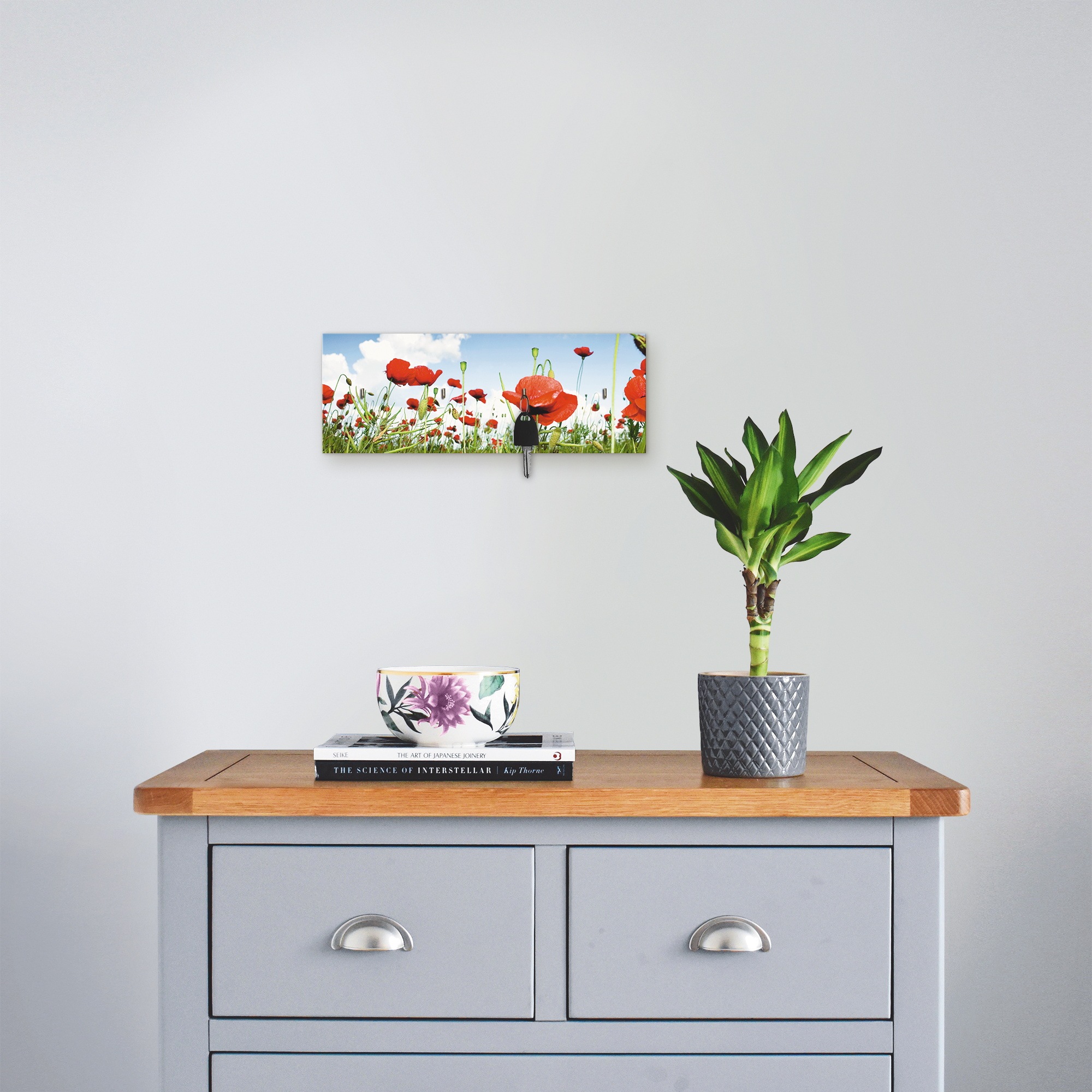 Artland Hakenleiste »Feld mit Mohnblumen unter Himmel«, MDF