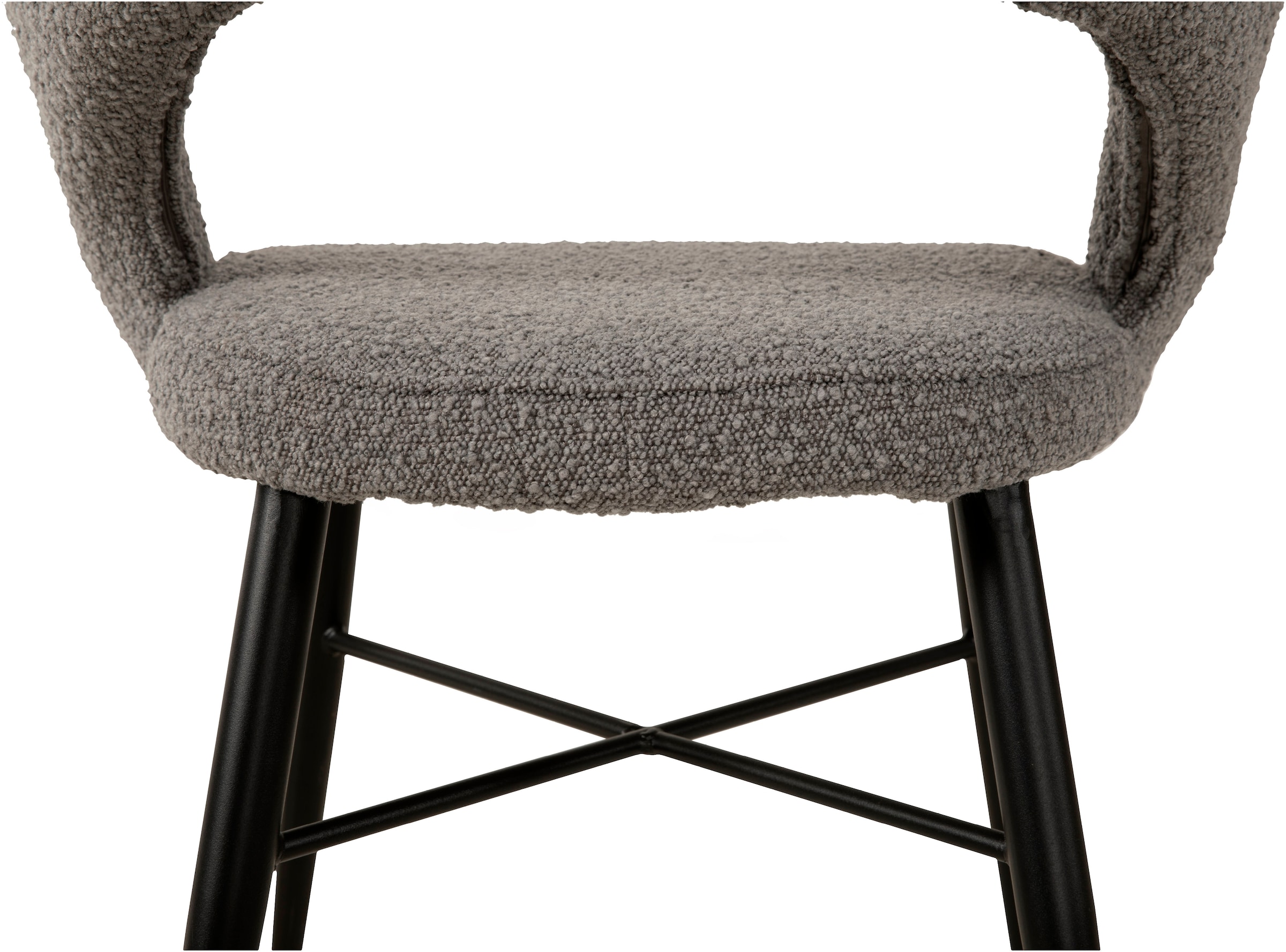 OMG Design Esszimmerstuhl »Marley« (Set) 1 Stk.mit modernem Cut-Out, Bouclé Bezug