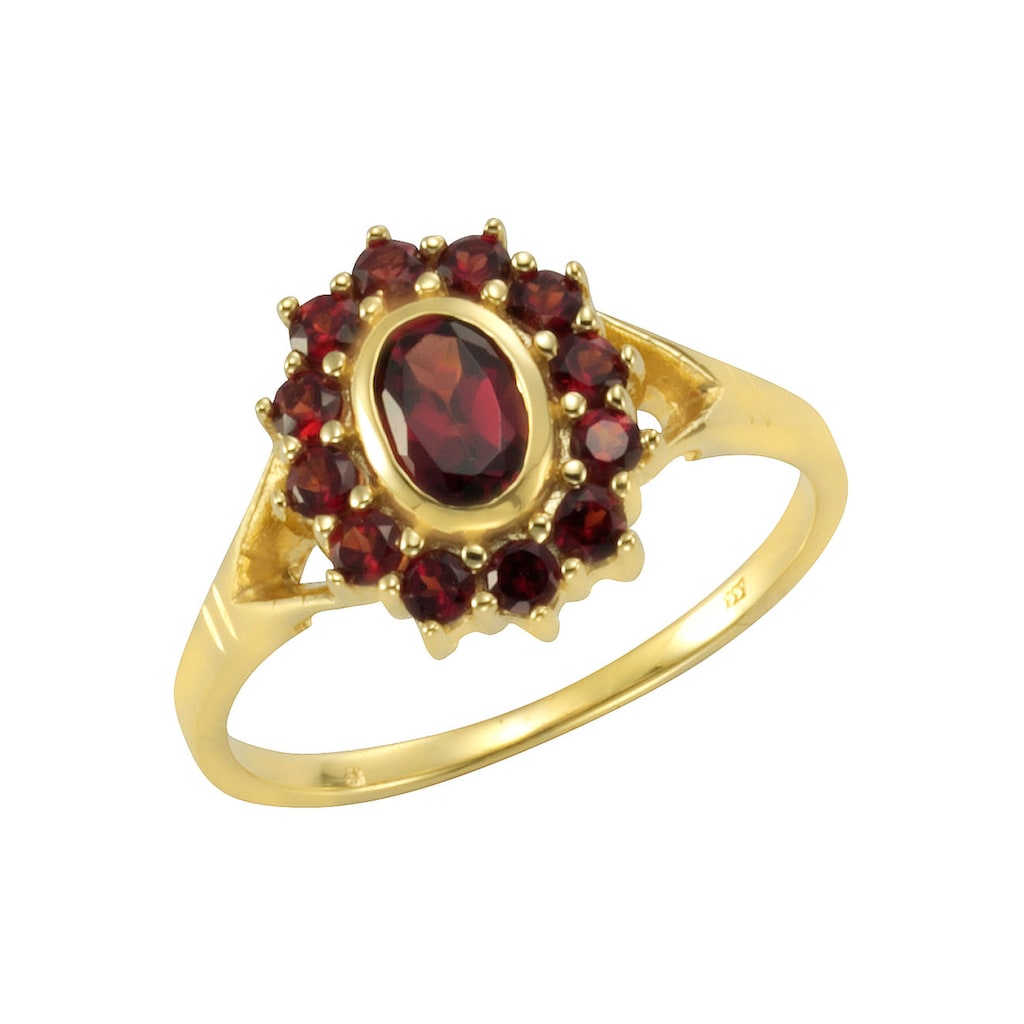 Firetti Fingerring »Schmuck Geschenk Gold 333 Damenring Goldring Edelstein Farbstein«, mit Granat