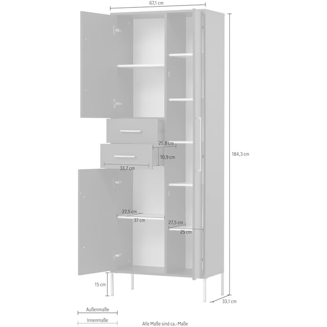 in Schildmeyer Breite Garderobenschrank Germany UNIVERSAL cm, »Kent«, made | 67,1 bestellen