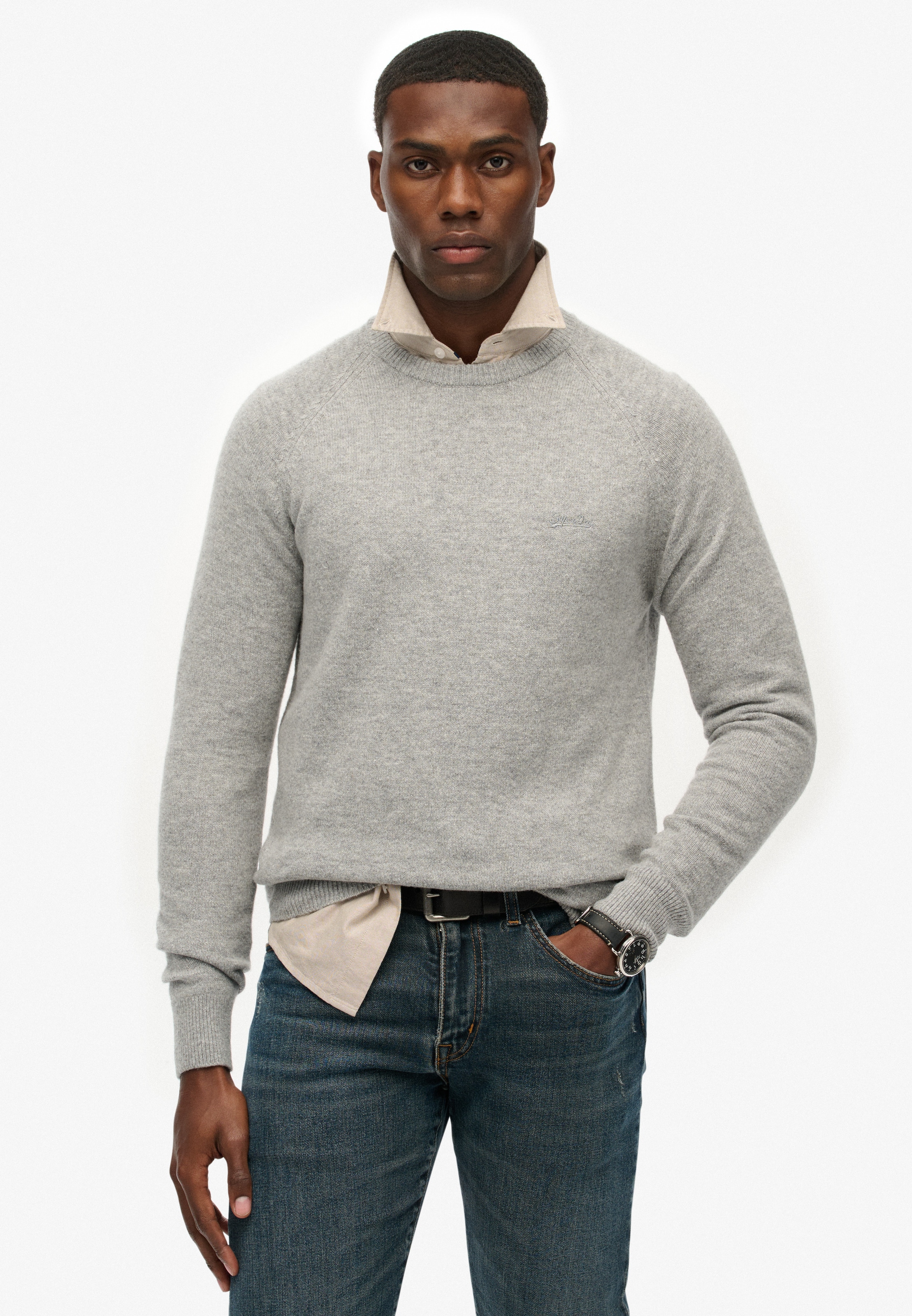 Superdry Strickpullover »WOOL BLEND JUMPER«