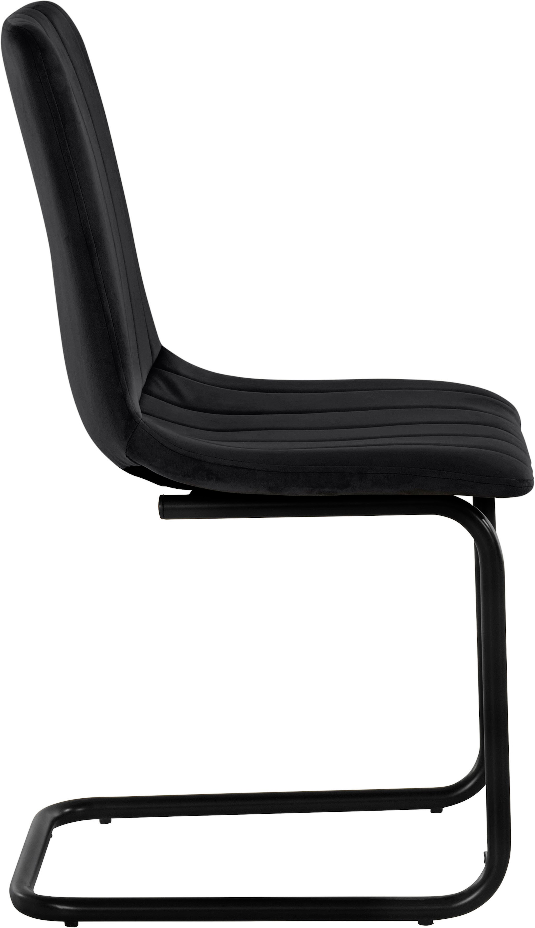 Leonique Freischwinger »Marcela«, 2 St., Veloursstoff, mit Sitz in Veloursstoff, Nähte an der Sitzfläche, Sitzhöhe 48 cm