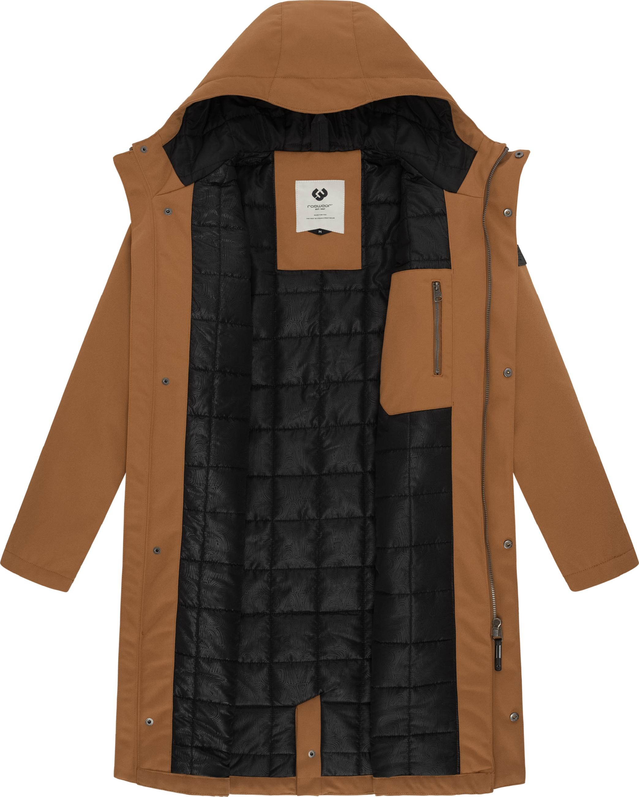 Ragwear Wintermantel »Wintermantel Mr Them Long«, lange wasserdichte Herren Winterjacke mit Kapuze