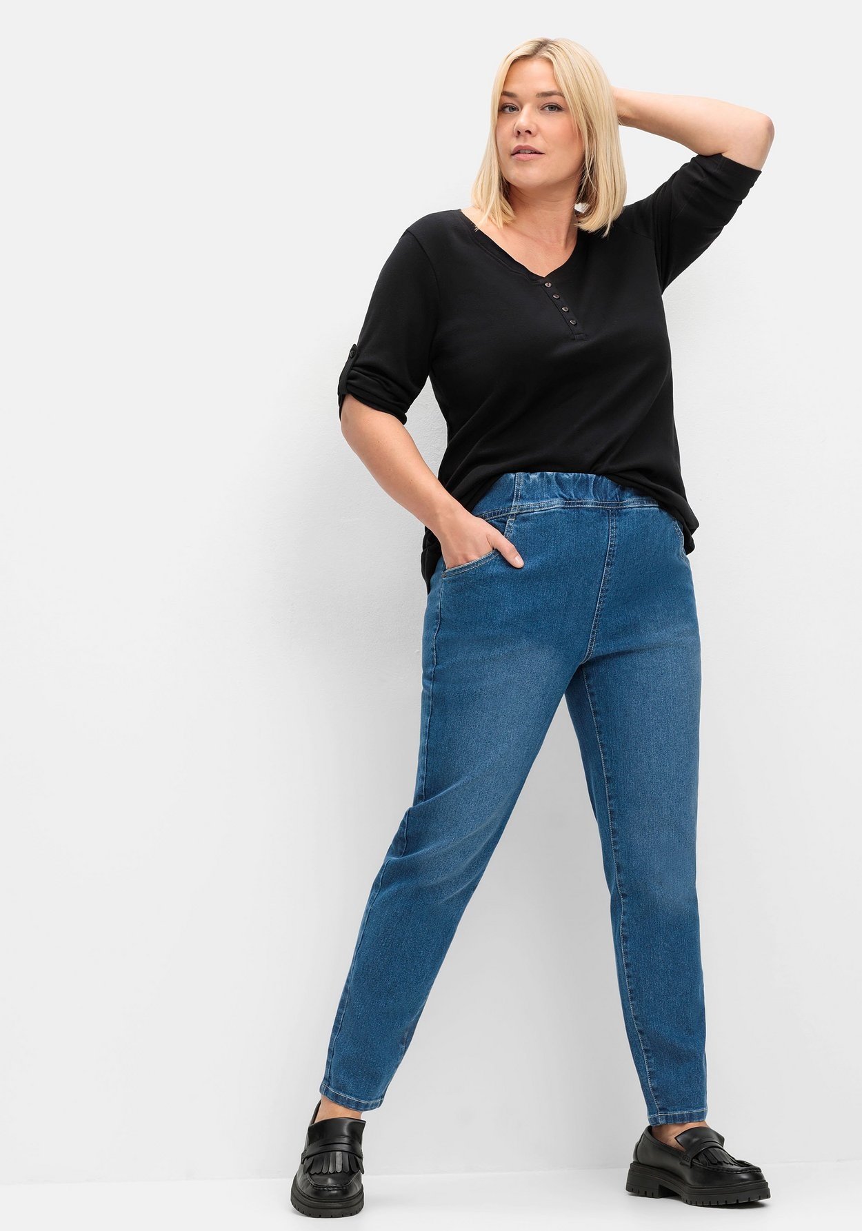 Sheego Schlupfjeans »Jeggings mit breitem Gummibund«