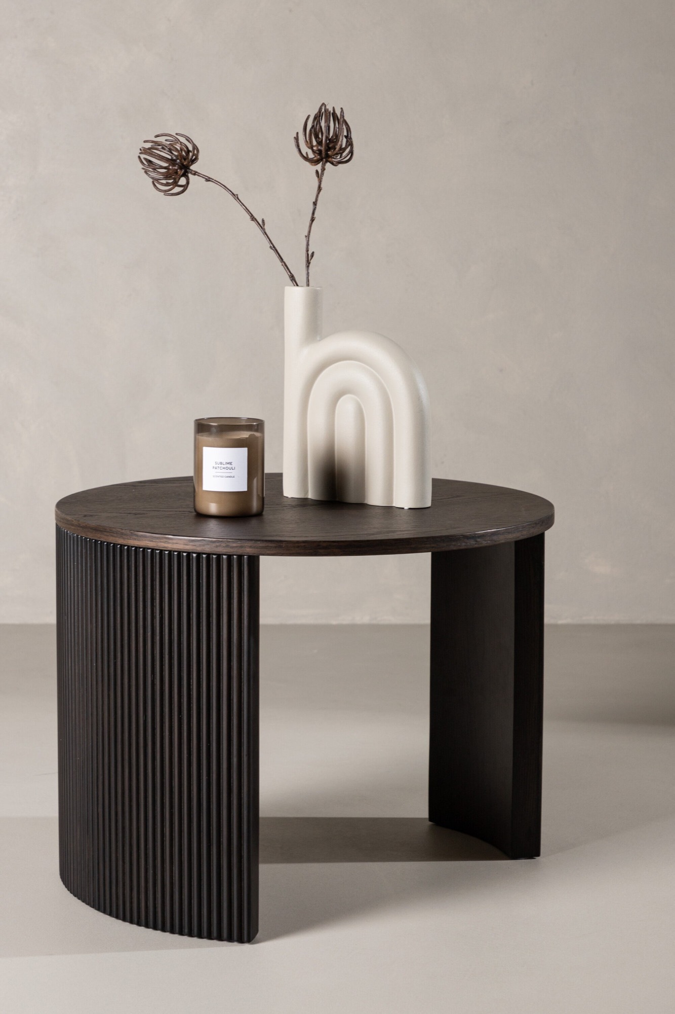 Venture Home Couchtisch Sofatisch, MDF, rund, abgerundet, kompakt, dezent, klassisch