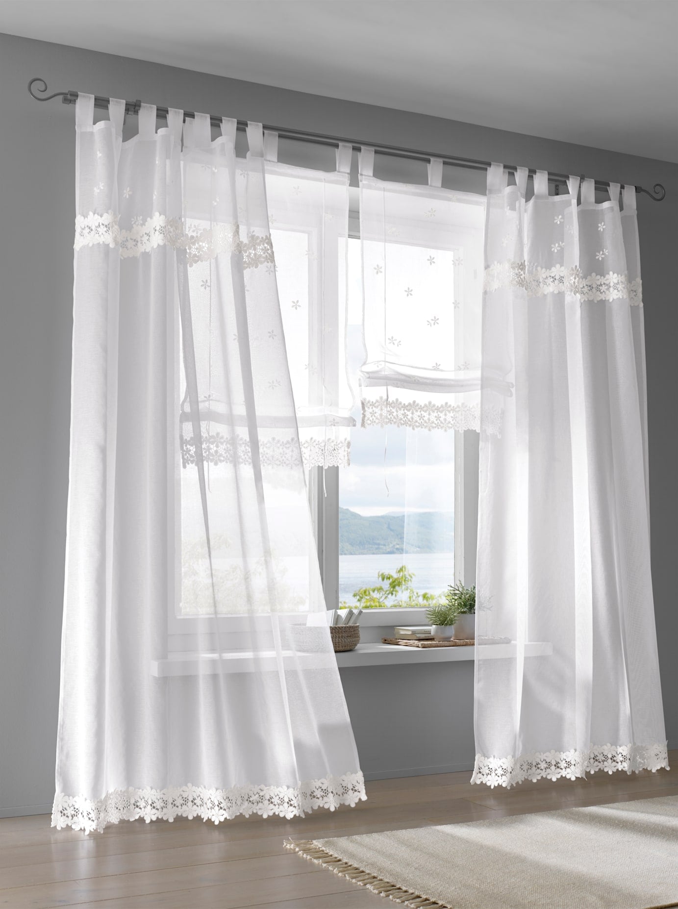 heine home Gardine Schlaufen 1 Stk. tlg.