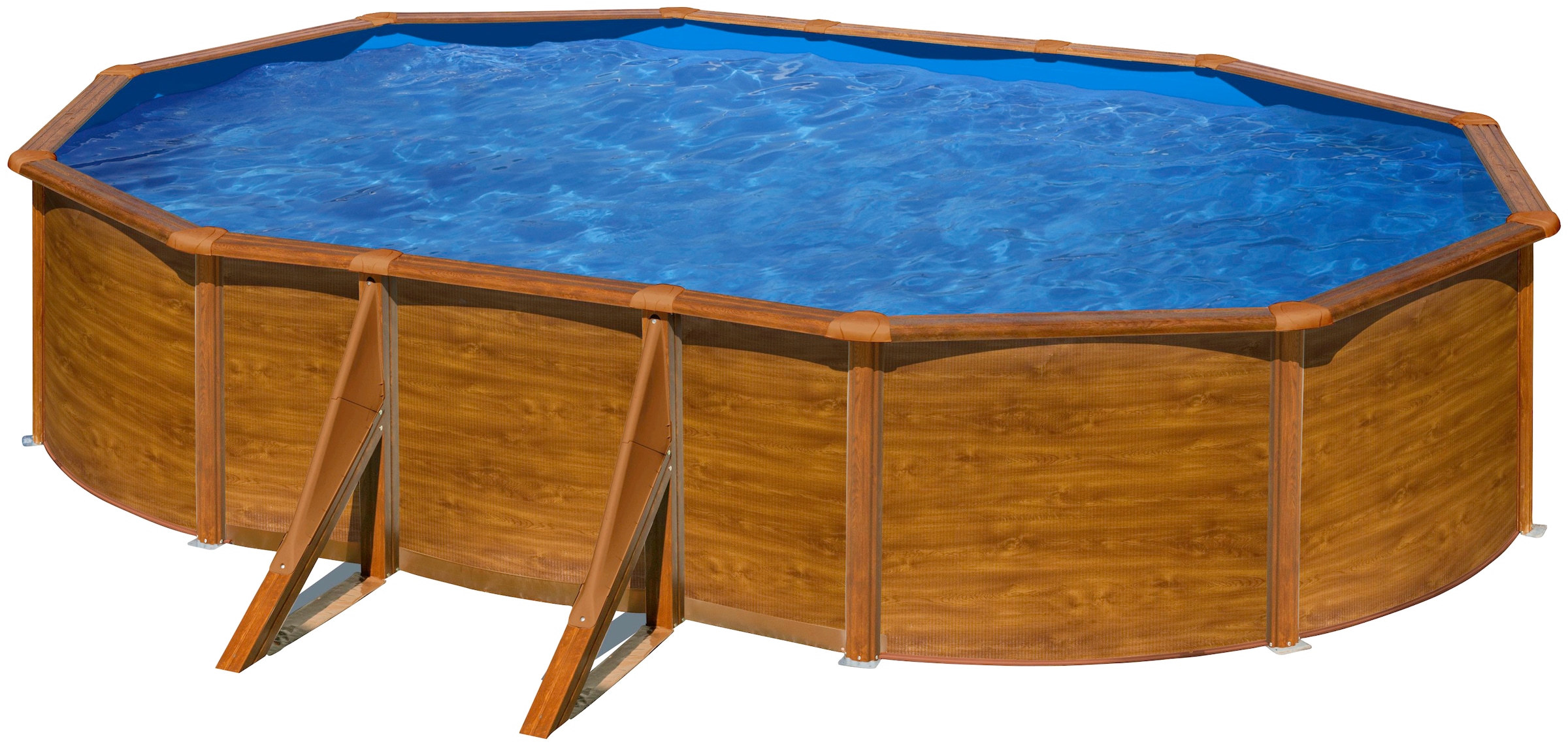 my POOL BWT Ovalpool, (Set, 5 tlg.), in moderner Holzoptik, Höhe 120 cm, verschiedene Größen