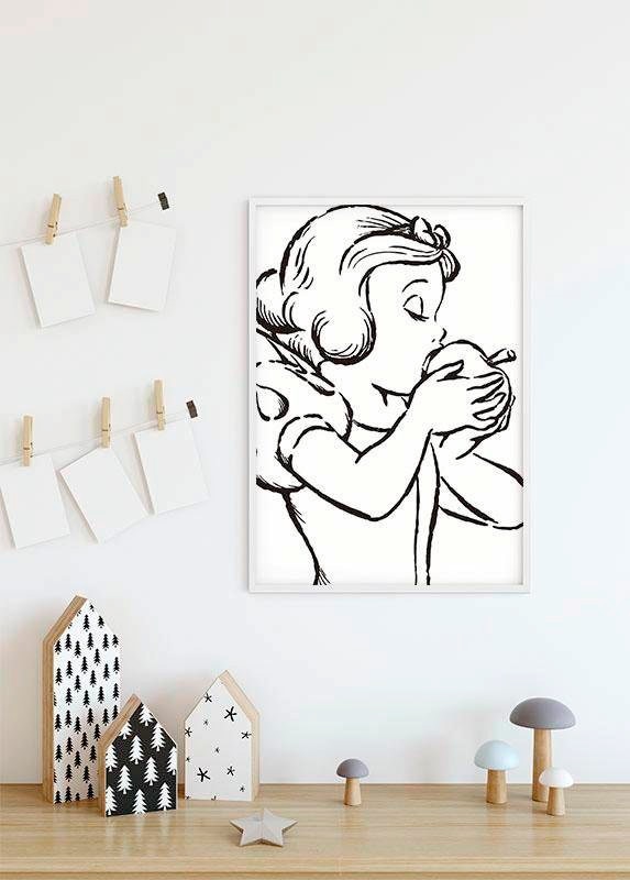 Komar Poster »Snow White Apple Bite - white«, Disney, (Packung, 1 St.,  Anzahl Teile 1), Kinderzimmer, Schlafzimmer, Wohnzimmer online kaufen | mit  3 Jahren XXL Garantie