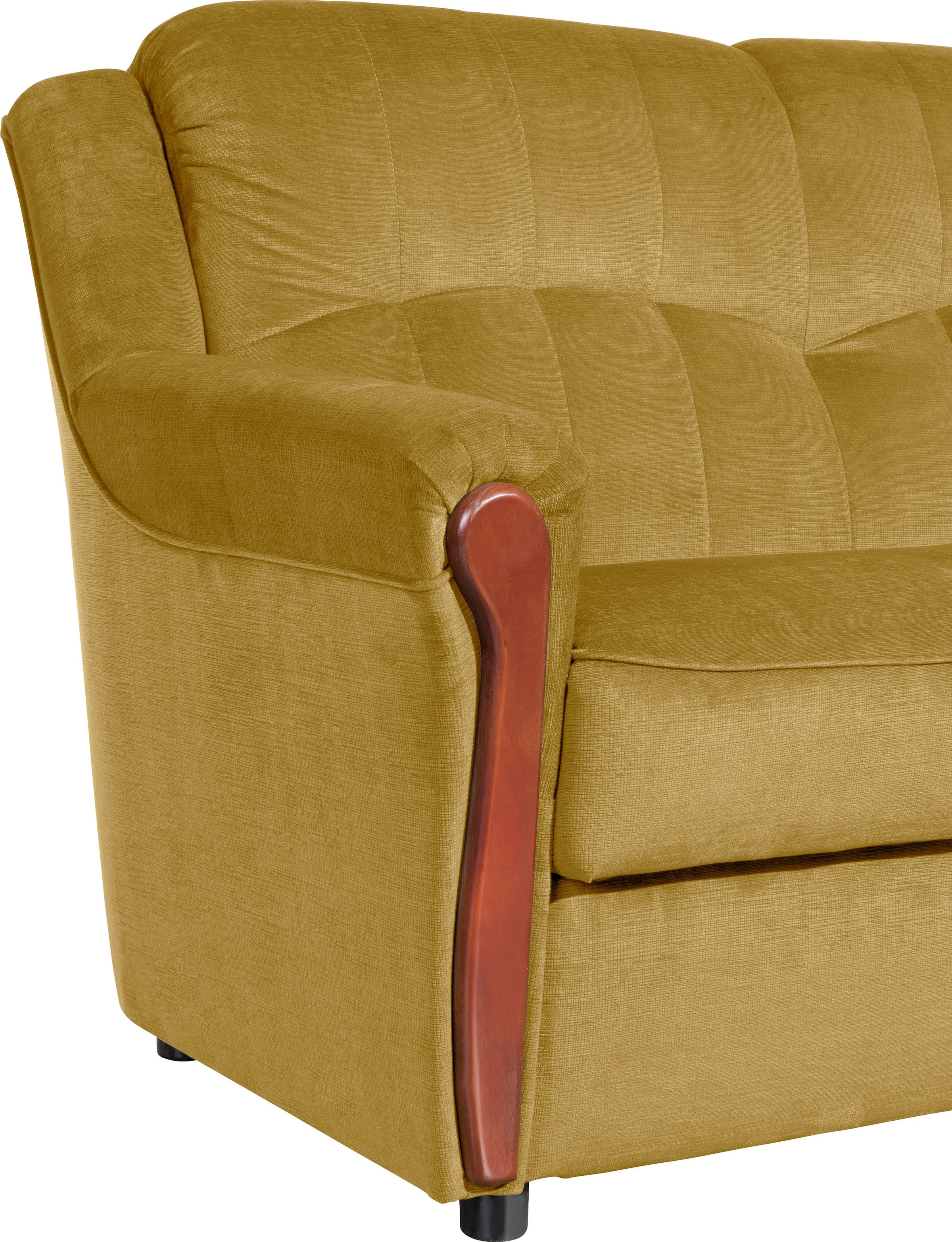 Max Winzer® 2-Sitzer »Trier komfortabel, Komfortsitzhöhe 47cm, klassisch, Retro und modern«, hohe Rückenlehne, Sichtholzschabracken, Breite 130 cm