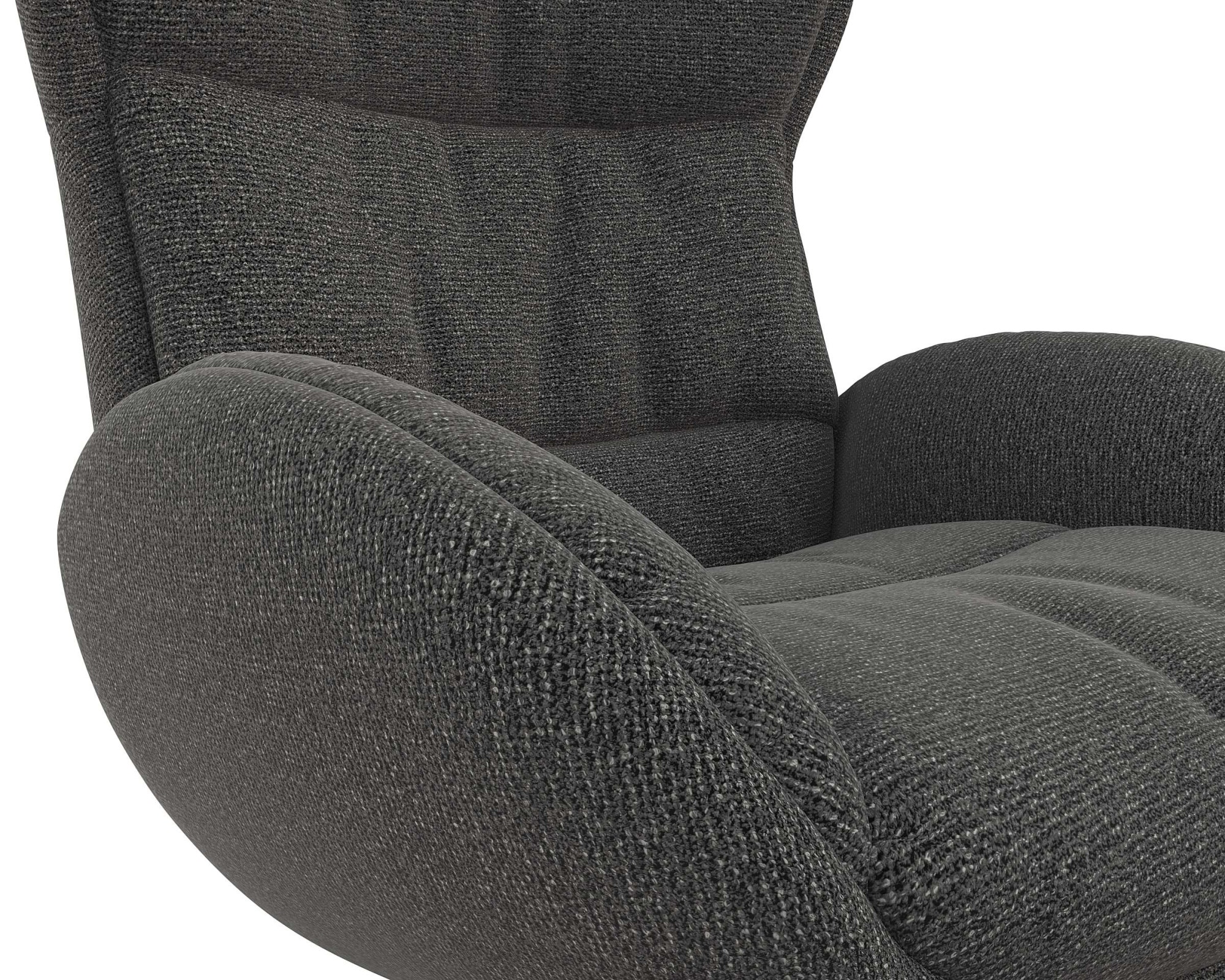 FLEXLUX Relaxsessel »Haze, TV-Sessel, Fernsehsessel, Polstersessel,«, Rückenteilverstellung, drehbar, Fuß schwarz