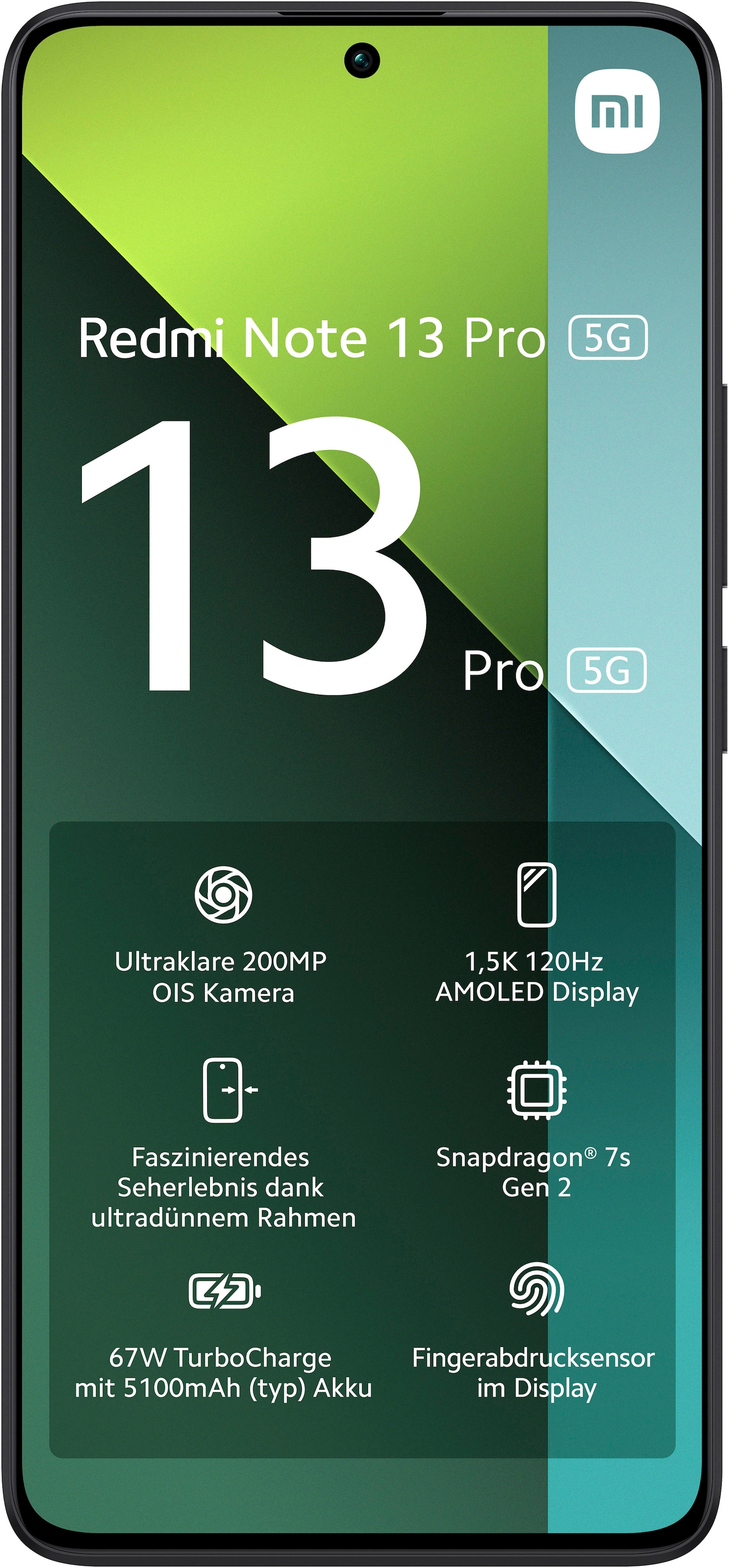 Xiaomi Smartphone »Redmi Note 13 Pro 5G 8+256GB«, Midnight Black