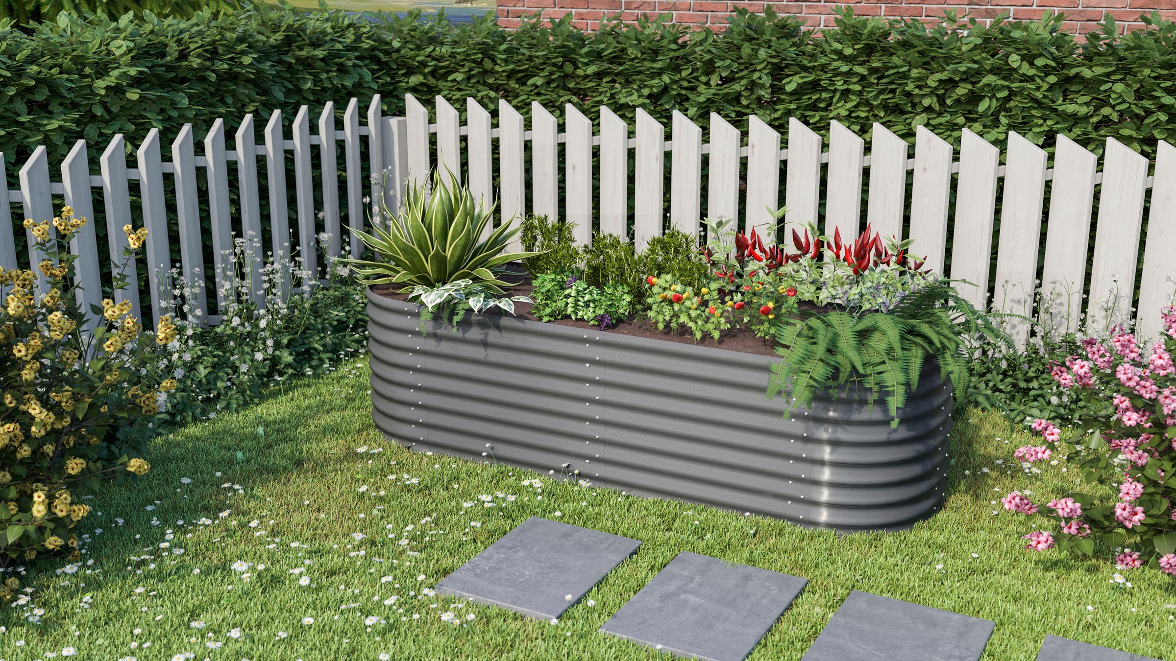 Vitavia Hochbeet »Erweiterung Stretched 630«, TxH: 80x63 cm, granit