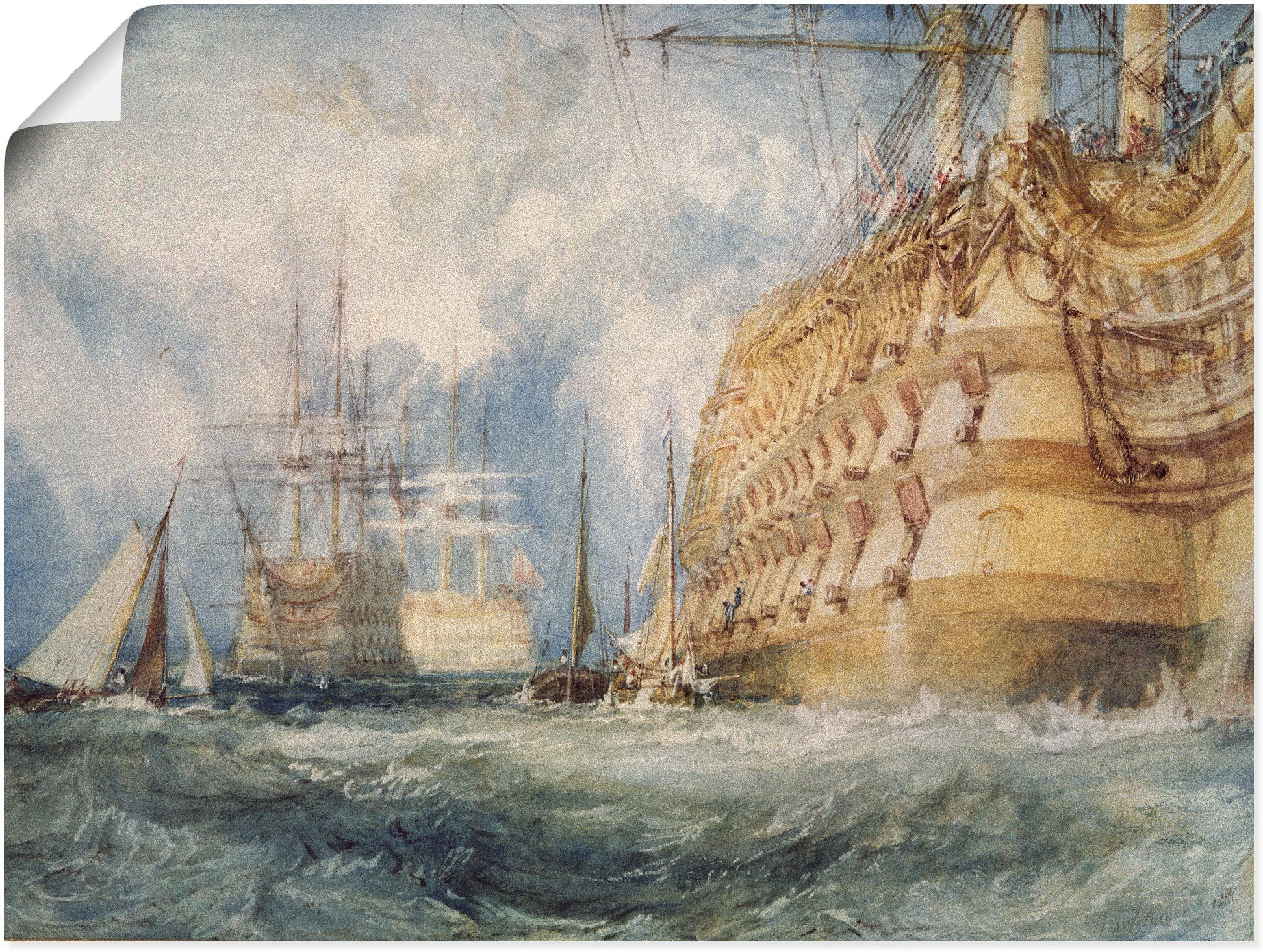 Größen Wandaufkleber Schiffe, Schiff bestellen »Antikes (1 versch. & I«, Boote in in Artland als Alubild, auf oder St.), blau Poster Wandbild Leinwandbild, Raten