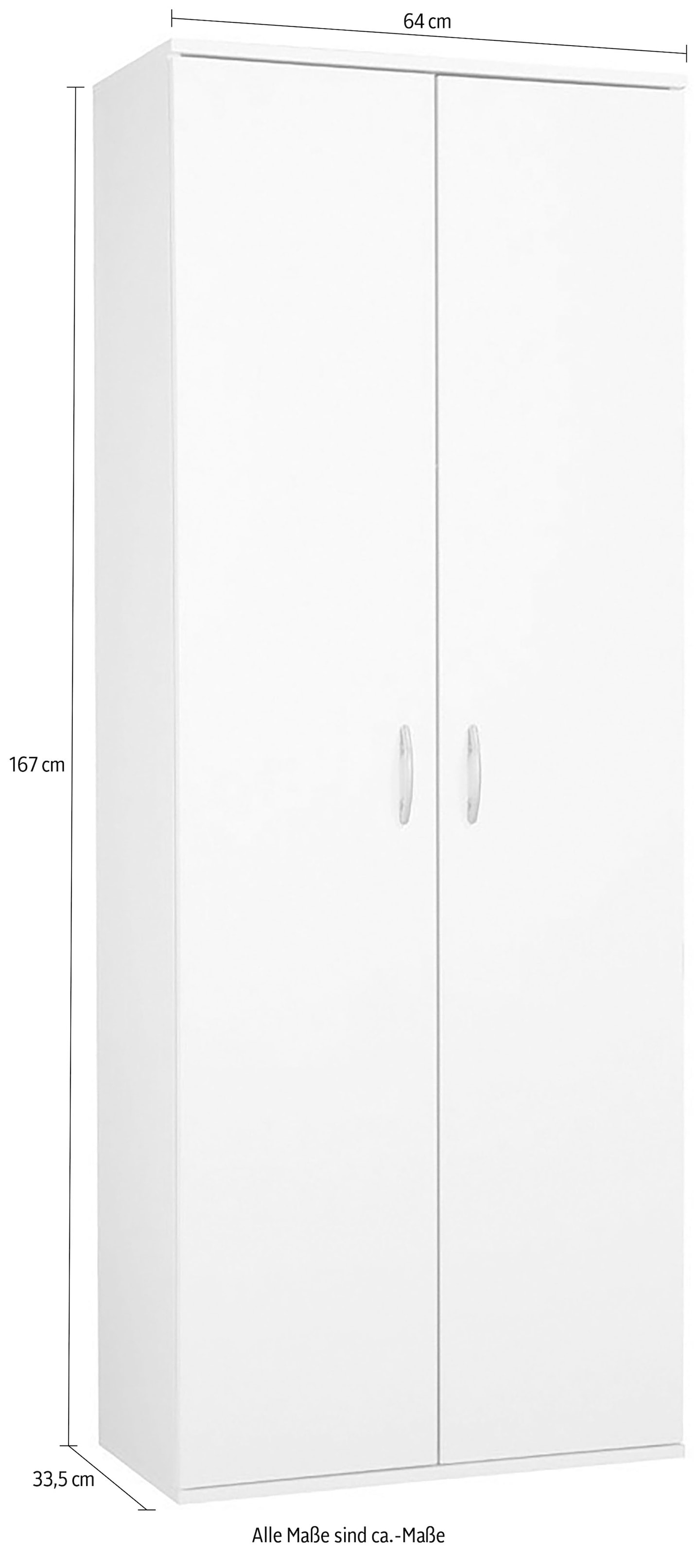 Procontour Mehrzweckschrank »Schrank Clara TOPSELLER!«, (OTTOs Choice), Höhe 167cm, mit variabel verstellbaren Einlegeböden
