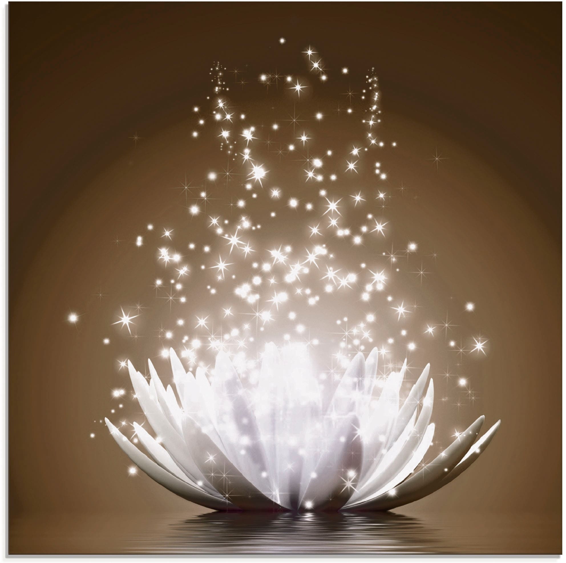 Artland Glasbild »Magie der Lotus-Blume« Blumen 1 Stk. tlg.
