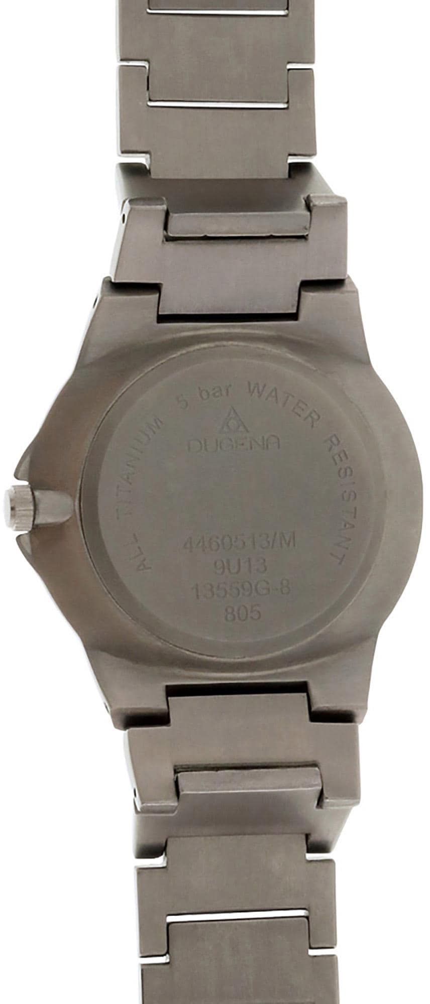 Dugena Quarzuhr »Gent, 4460513«, Armbanduhr, Herrenuhr, Datum, Leuchtzeiger, Titan